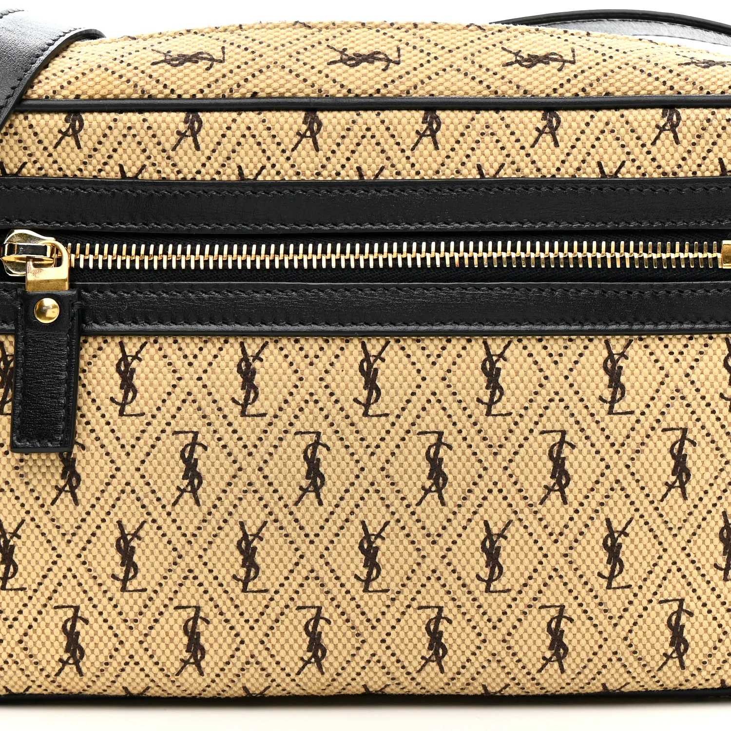 Canvas Monogram All Over Camera Bag Beige - Image 8