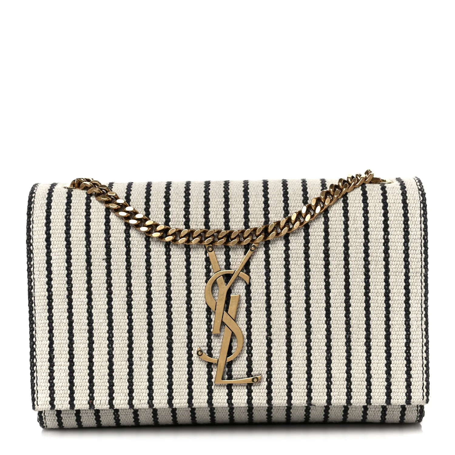 Canvas Small Striped Kate Satchel Grigio Multicolor