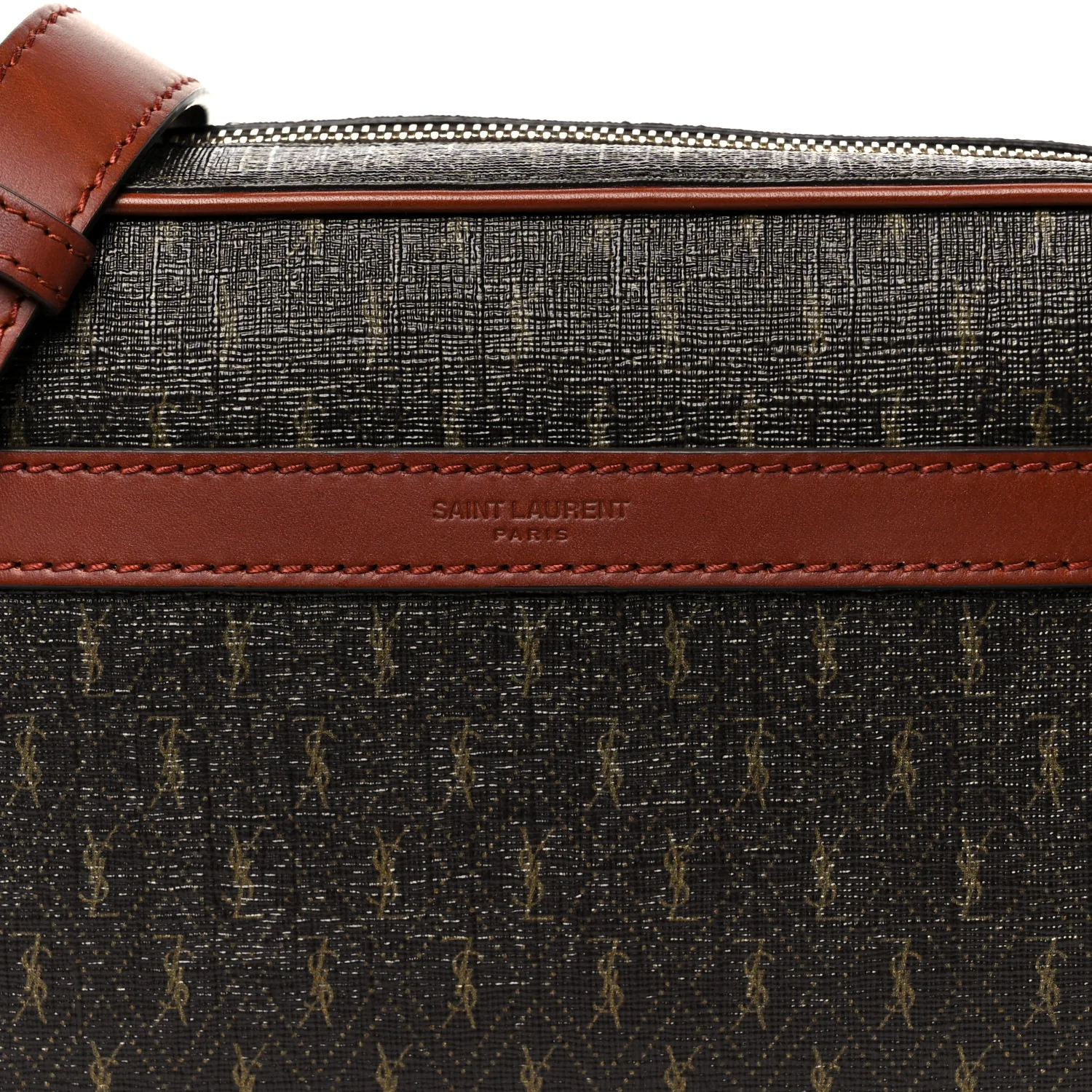 Canvas Smooth Calfskin Le Monogramme Camera Bag Chestnut - Image 9