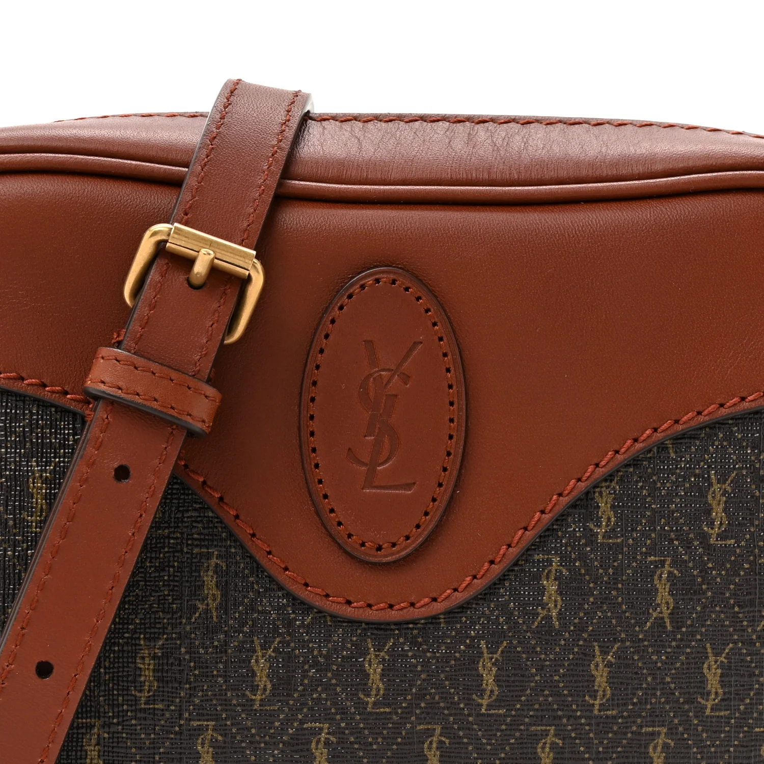 Canvas Smooth Calfskin Le Monogramme Coeur Crossbody Chestnut - Image 8
