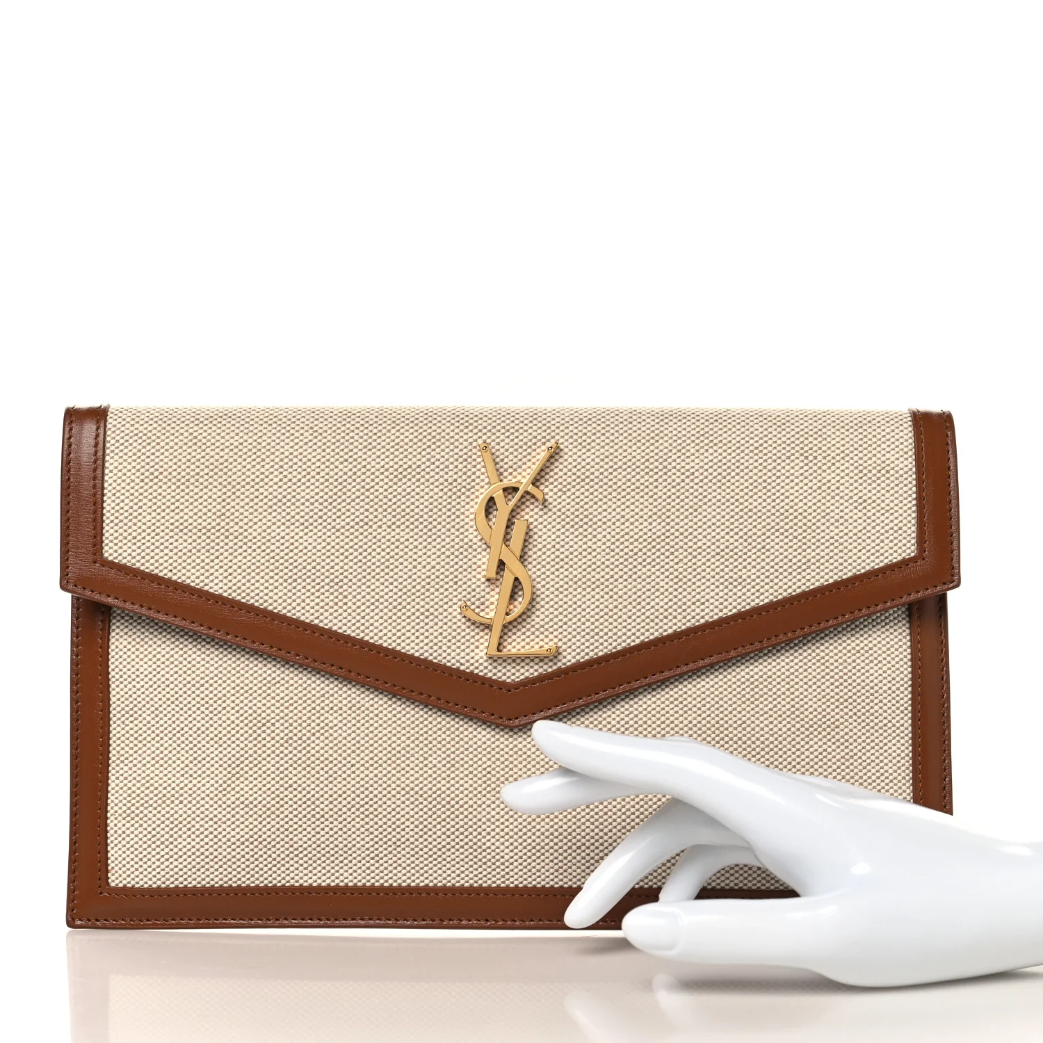 Canvas Uptown Pouch Natural Beige Brick - Image 2