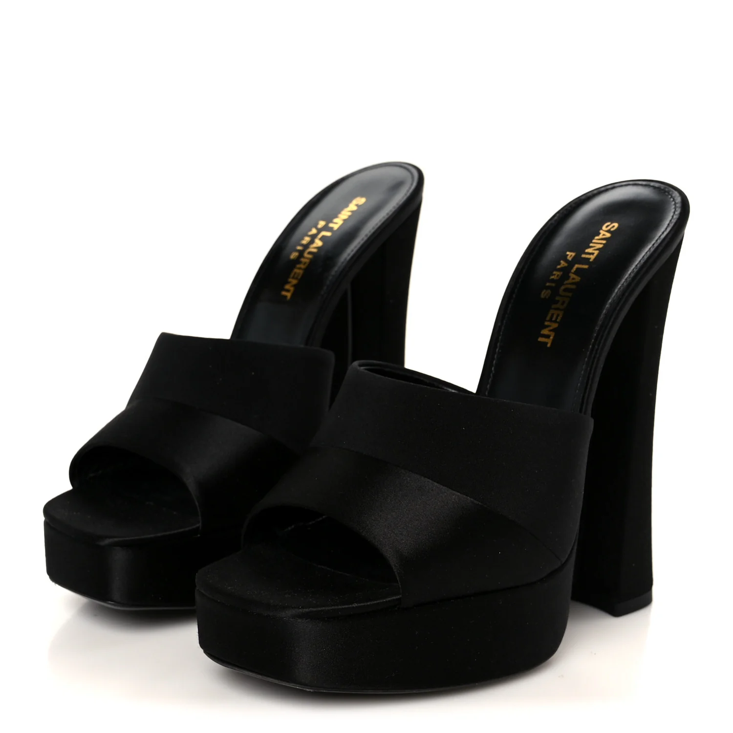 Crepe Satin Boogie 110 Mule Sandals 37 Black - Image 4