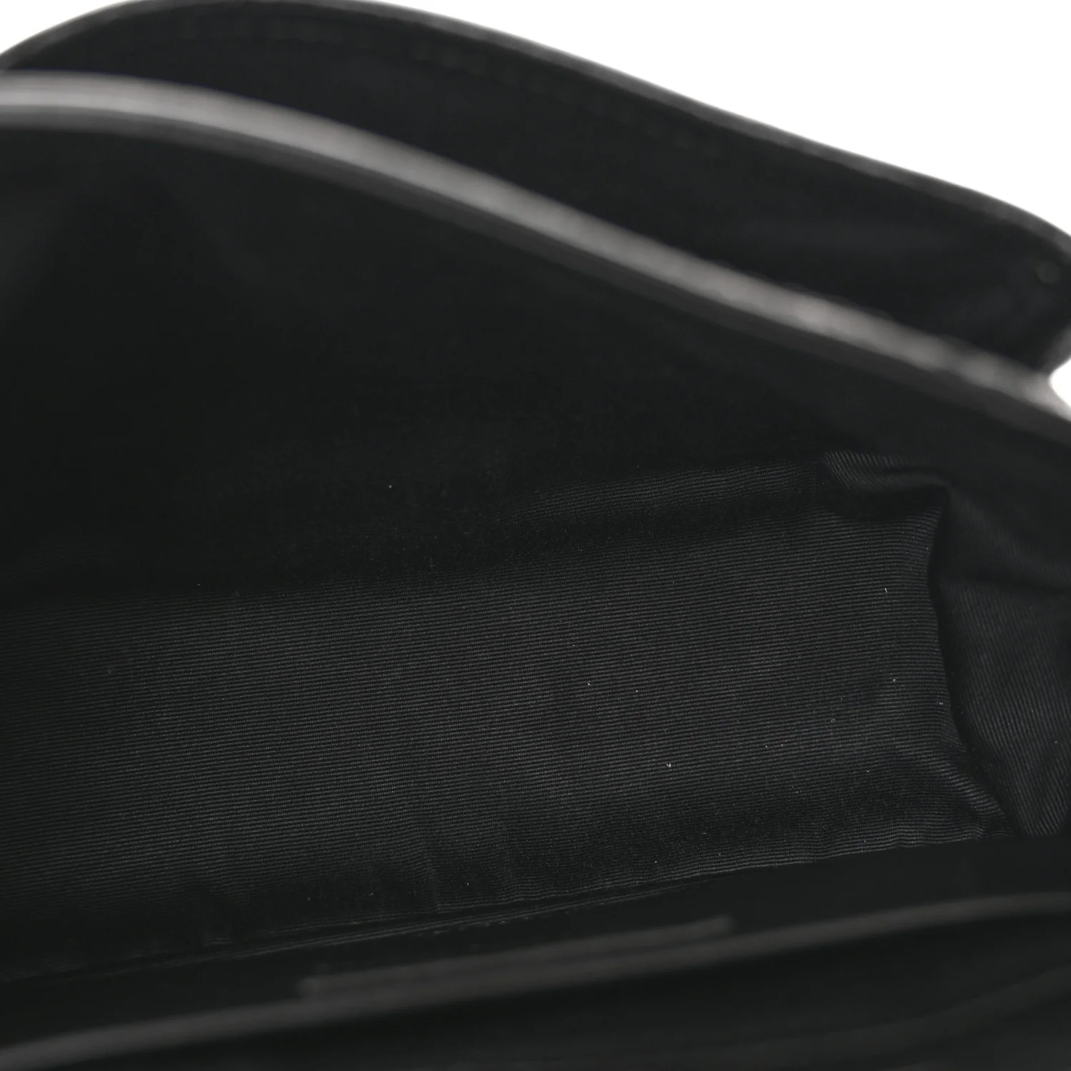 Crinkled Calfskin Matelasse Monogram Baby Niki Chain Satchel Black - Image 5