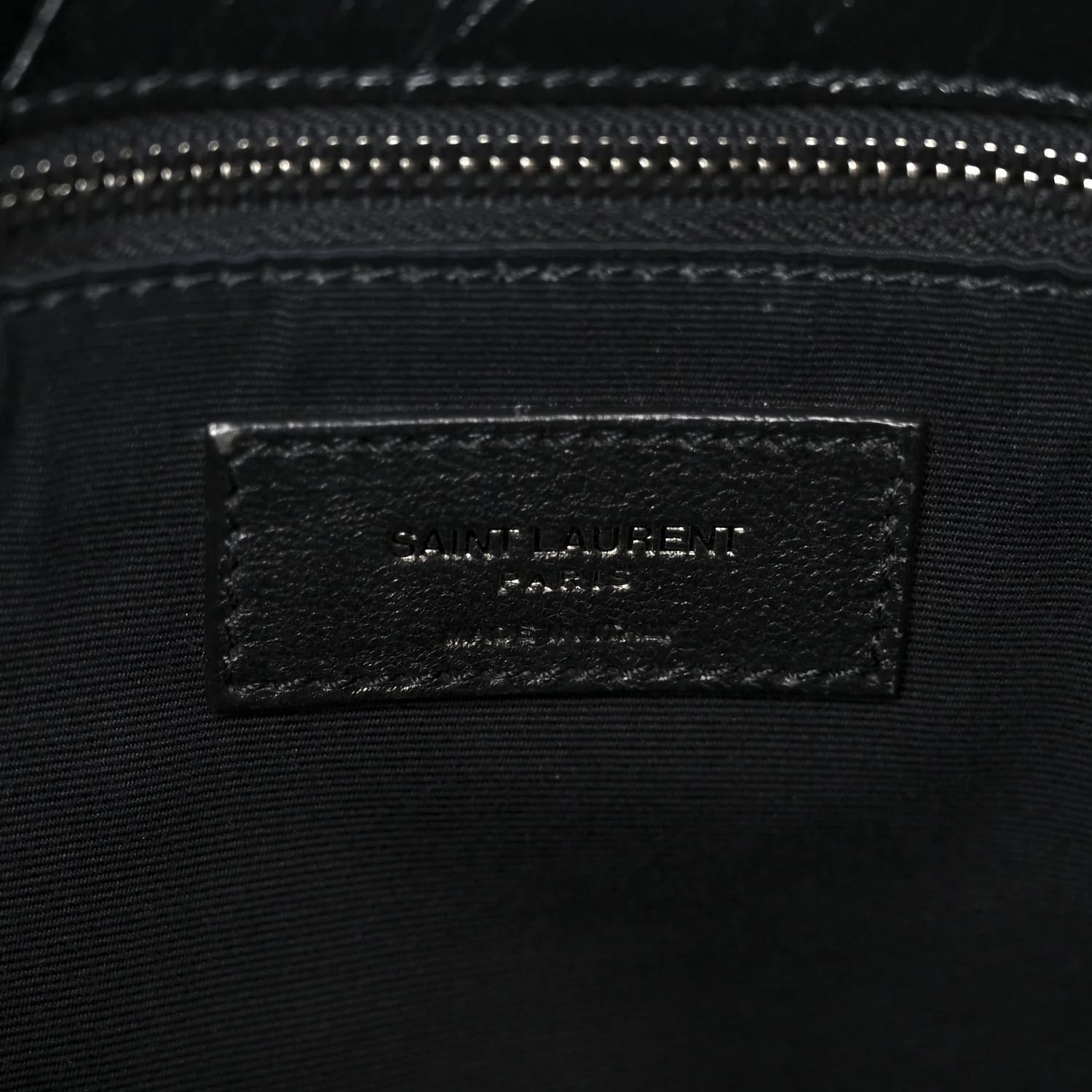 Crinkled Calfskin Matelasse Monogram Large Niki Chain Satchel Black - Image 6