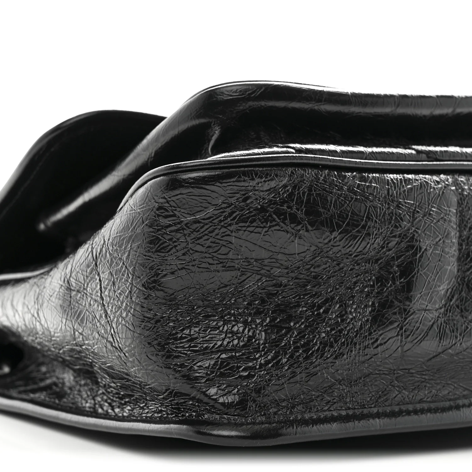 Crinkled Calfskin Matelasse Monogram Medium Niki Chain Satchel Black - Image 9