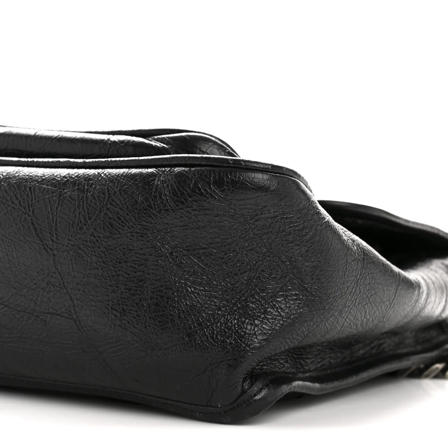 Crinkled Calfskin Matelasse Monogram Medium Niki Chain Satchel Black - Image 10