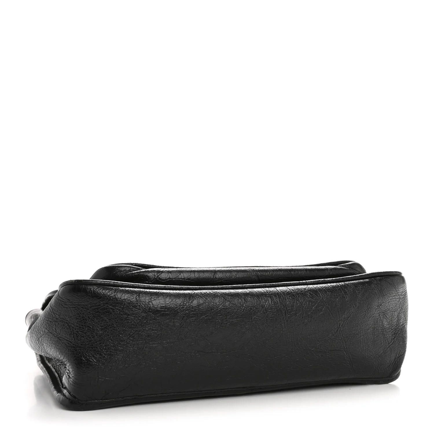 Crinkled Calfskin Matelasse Monogram Medium Niki Chain Satchel Black - Image 4