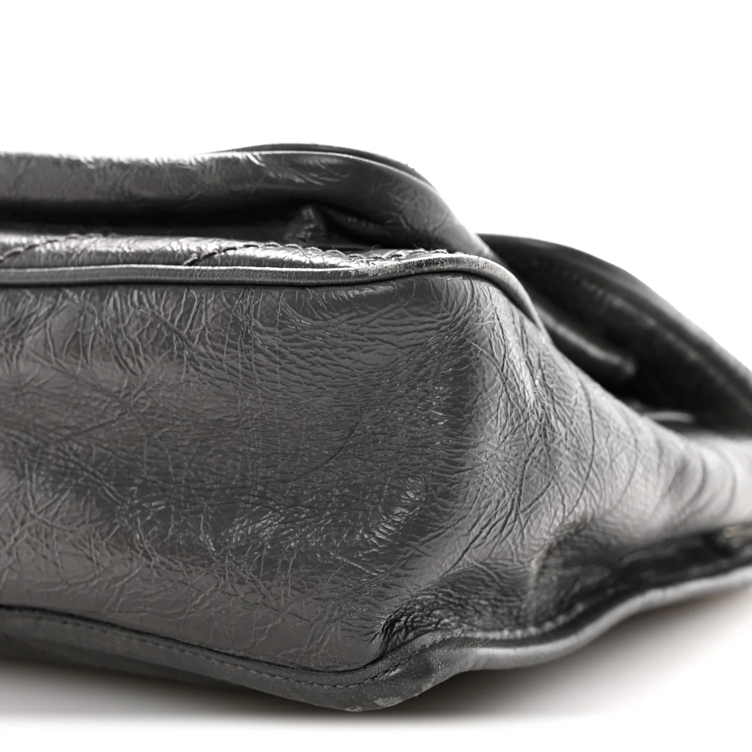 Crinkled Calfskin Matelasse Monogram Medium Niki Chain Satchel Fog - Image 10
