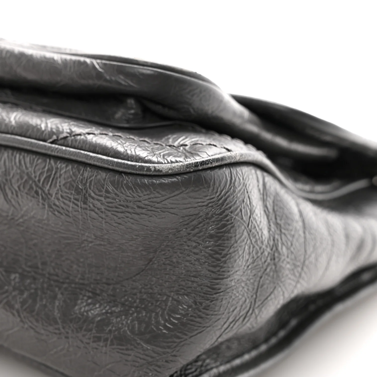 Crinkled Calfskin Matelasse Monogram Medium Niki Chain Satchel Fog - Image 12