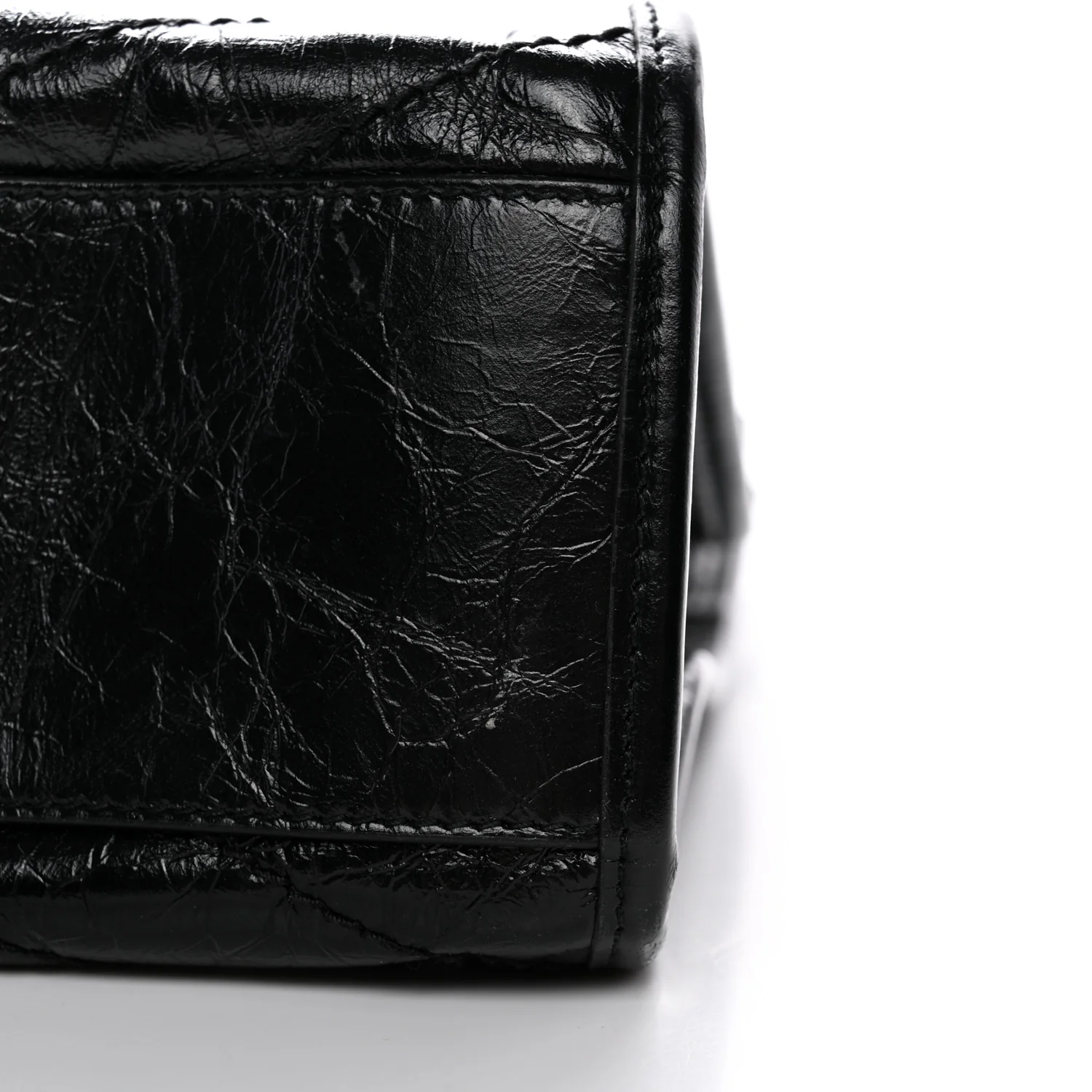 Crinkled Calfskin Matelasse Monogram Medium Niki Shopper Tote Black - Image 11