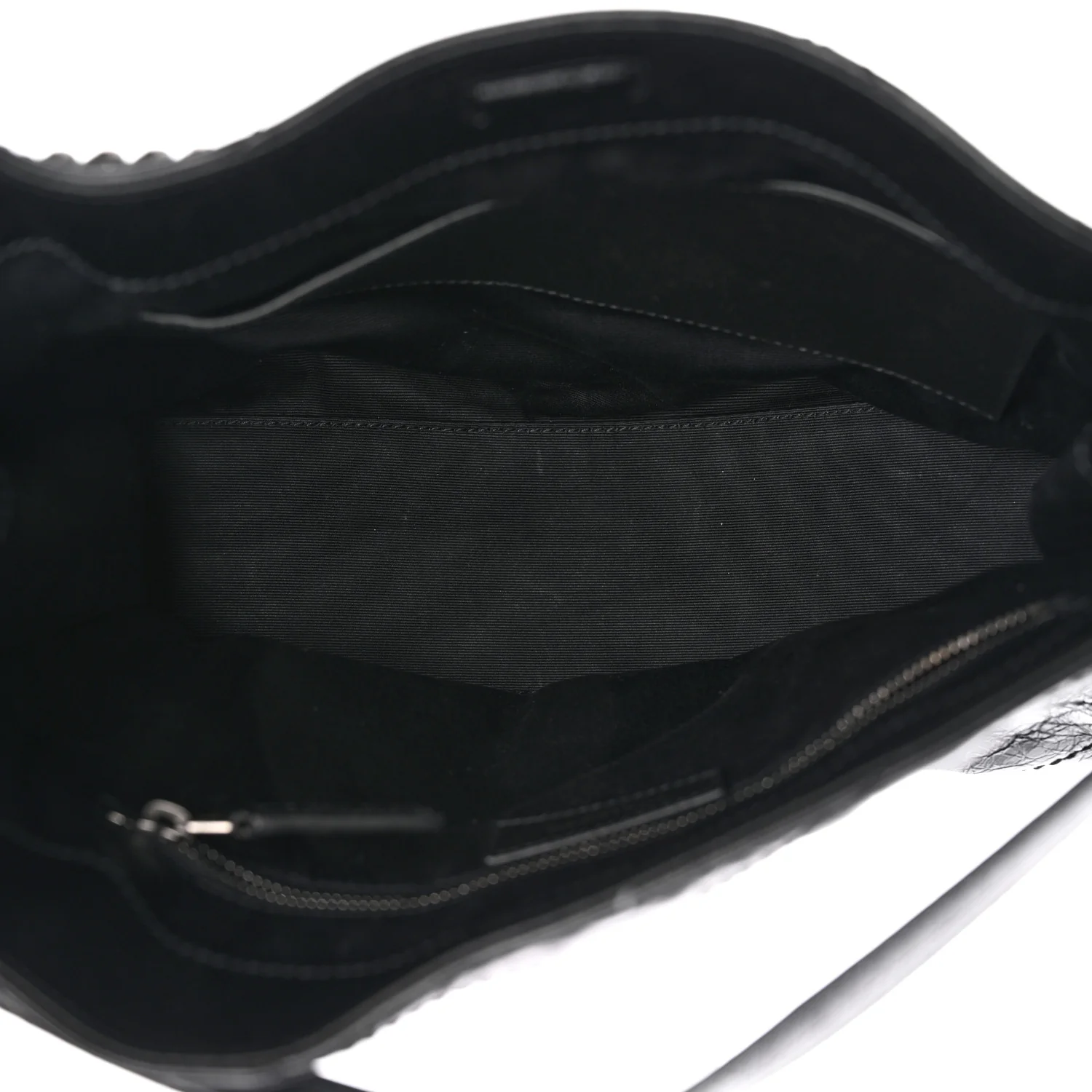 Crinkled Calfskin Matelasse Monogram Medium Niki Shopper Tote Black - Image 5