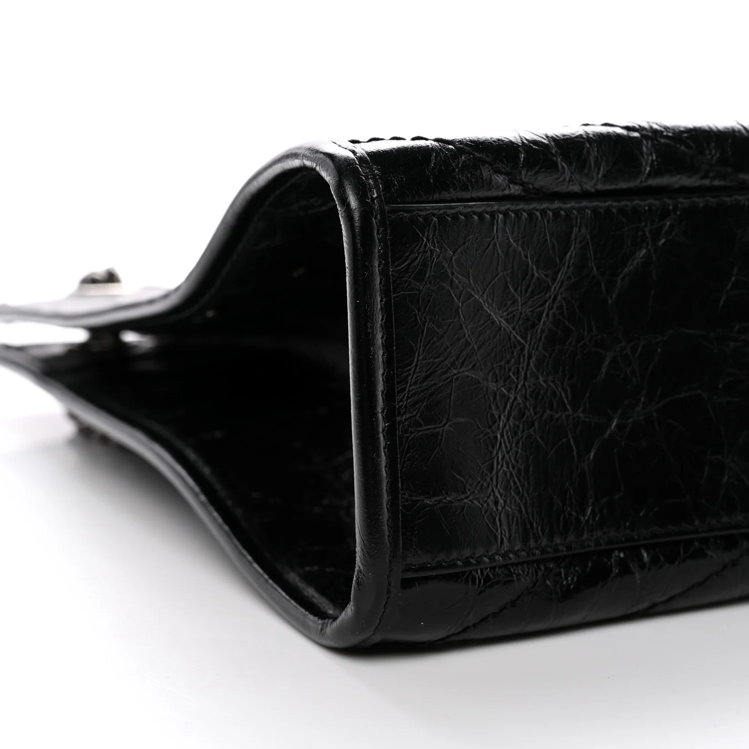 Crinkled Calfskin Matelasse Monogram Medium Niki Shopper Tote Black - Image 9