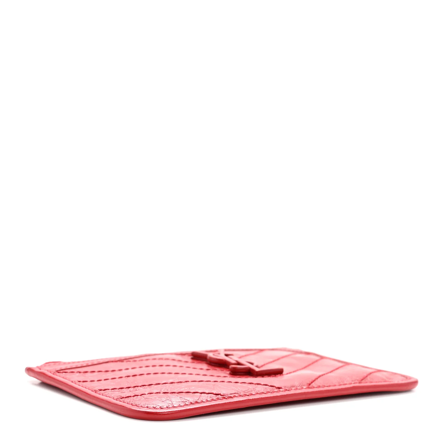 Crinkled Calfskin Matelasse Niki Bill Pouch Red - Image 4