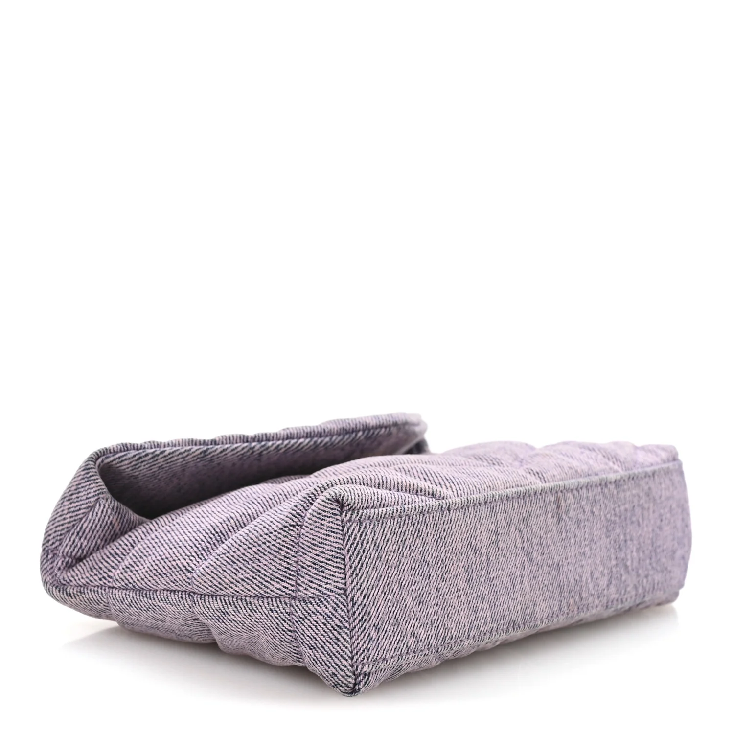 Denim Quilted Loulou Puffer Monogram Pouch Clutch Bleached Lilac - Image 10