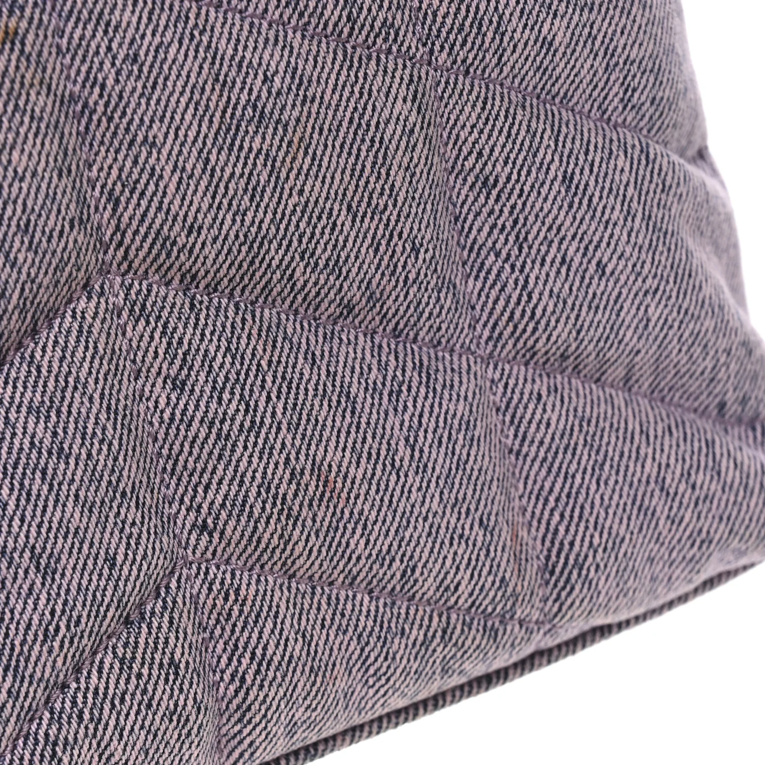 Denim Quilted Loulou Puffer Monogram Pouch Clutch Bleached Lilac - Image 19