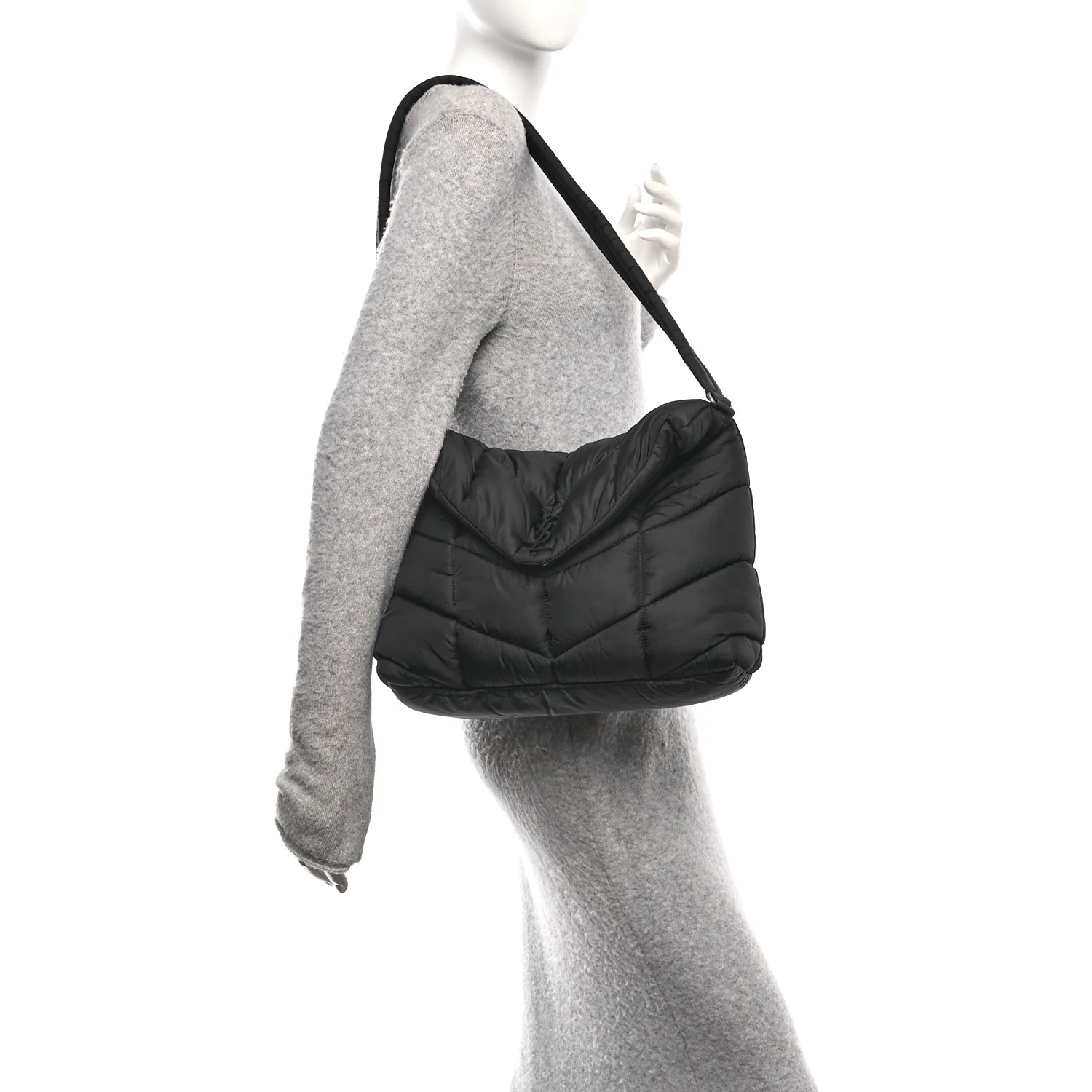 Econyl Nylon Lou Puffer Messenger Black - Image 2