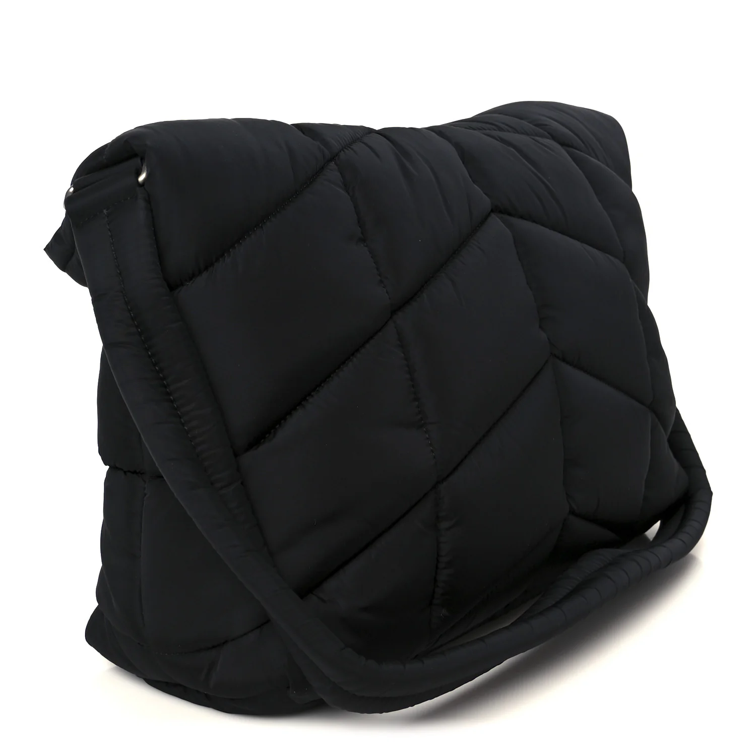 Econyl Nylon Lou Puffer Messenger Black - Image 3