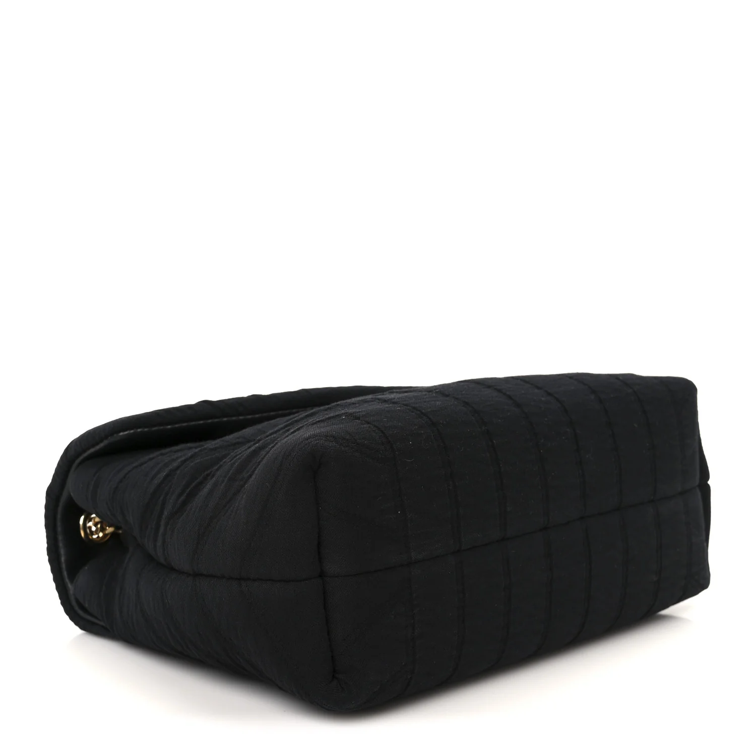 Fabric Y Quilted Monogram Small Loulou Chain Satchel Black - Image 4