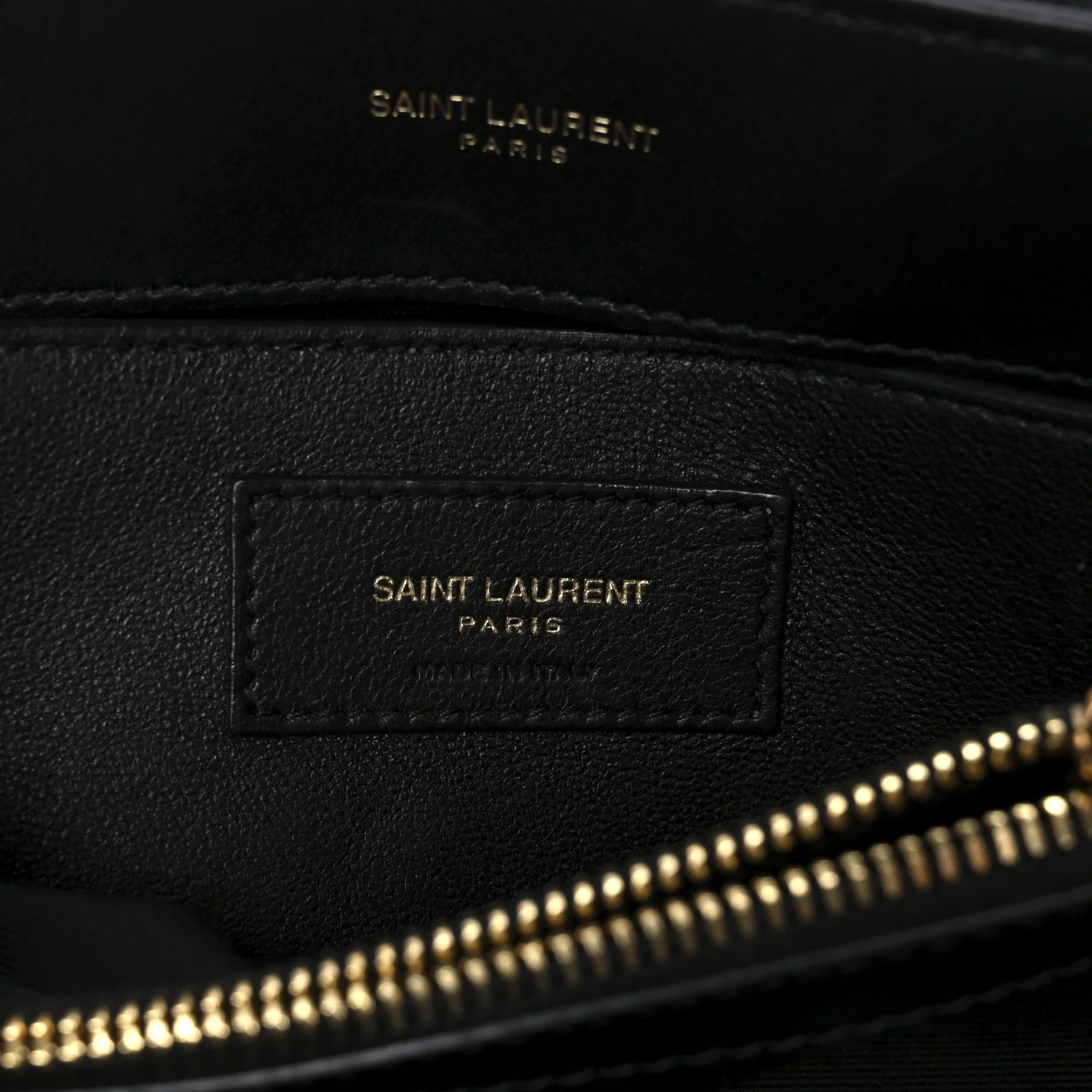 Fabric Y Quilted Monogram Small Loulou Chain Satchel Black - Image 8