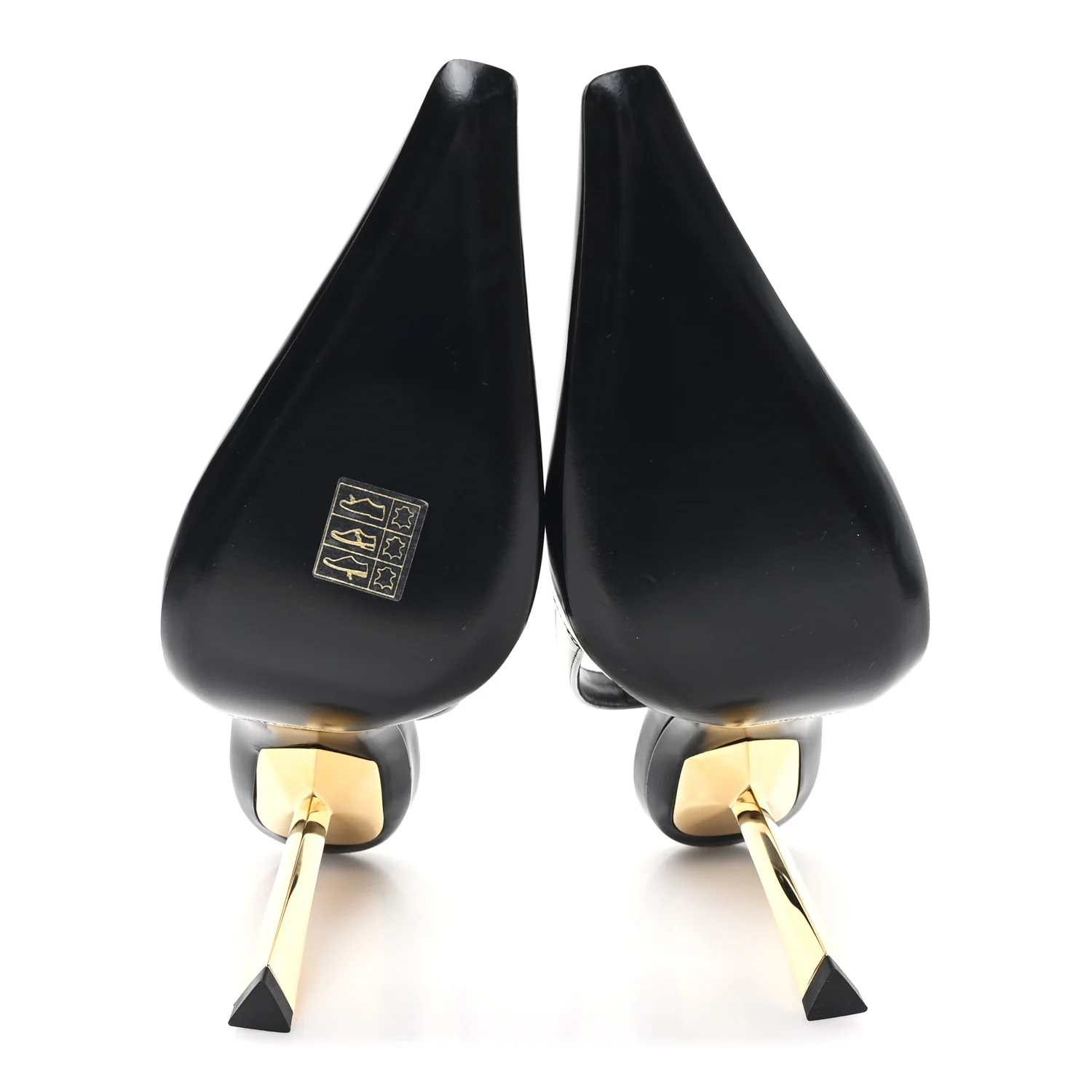 Glazed Calfskin Lee 110 Slingback Pumps 36.5 Black - Image 6