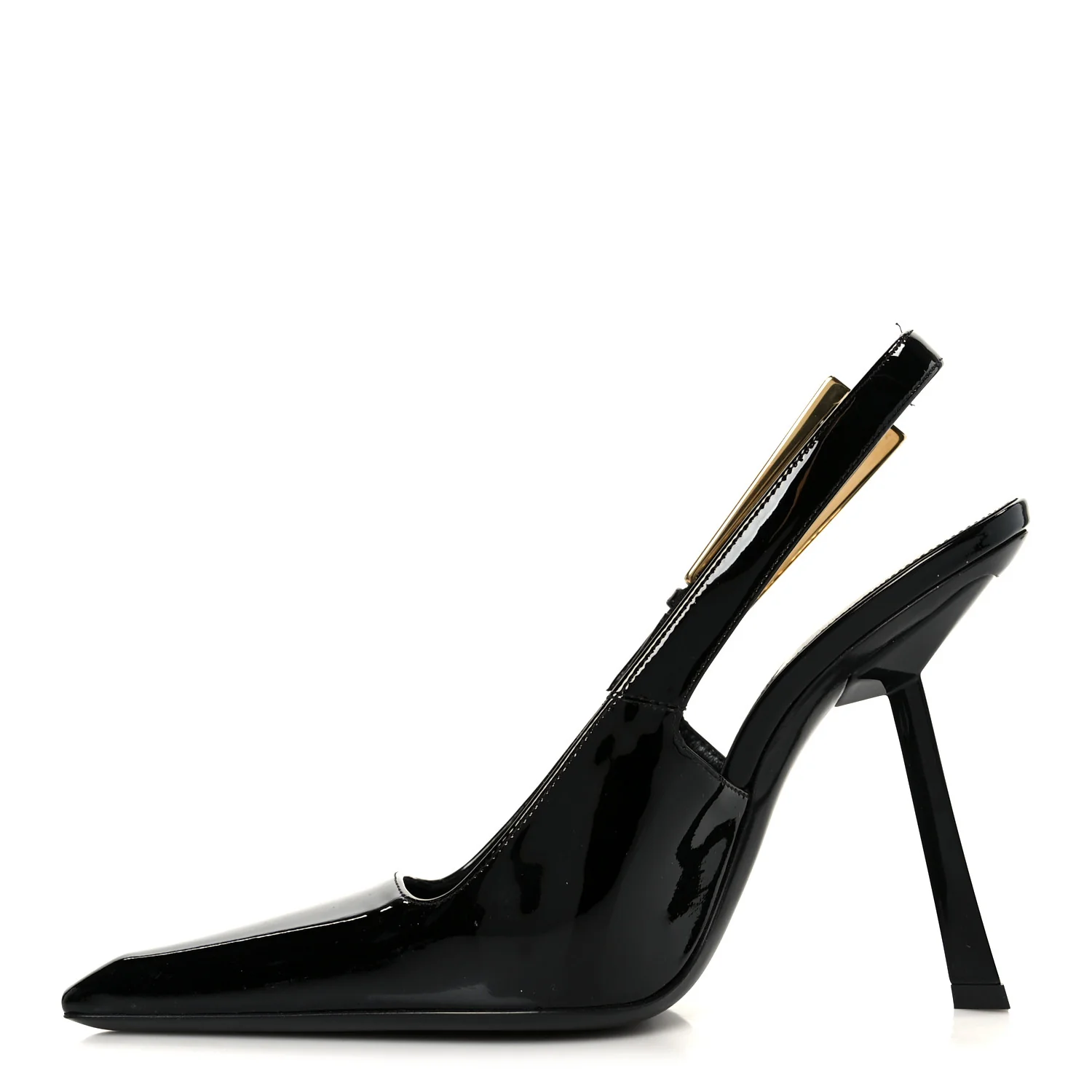 Glazed Calfskin Lee Slingback Pumps 35 Black