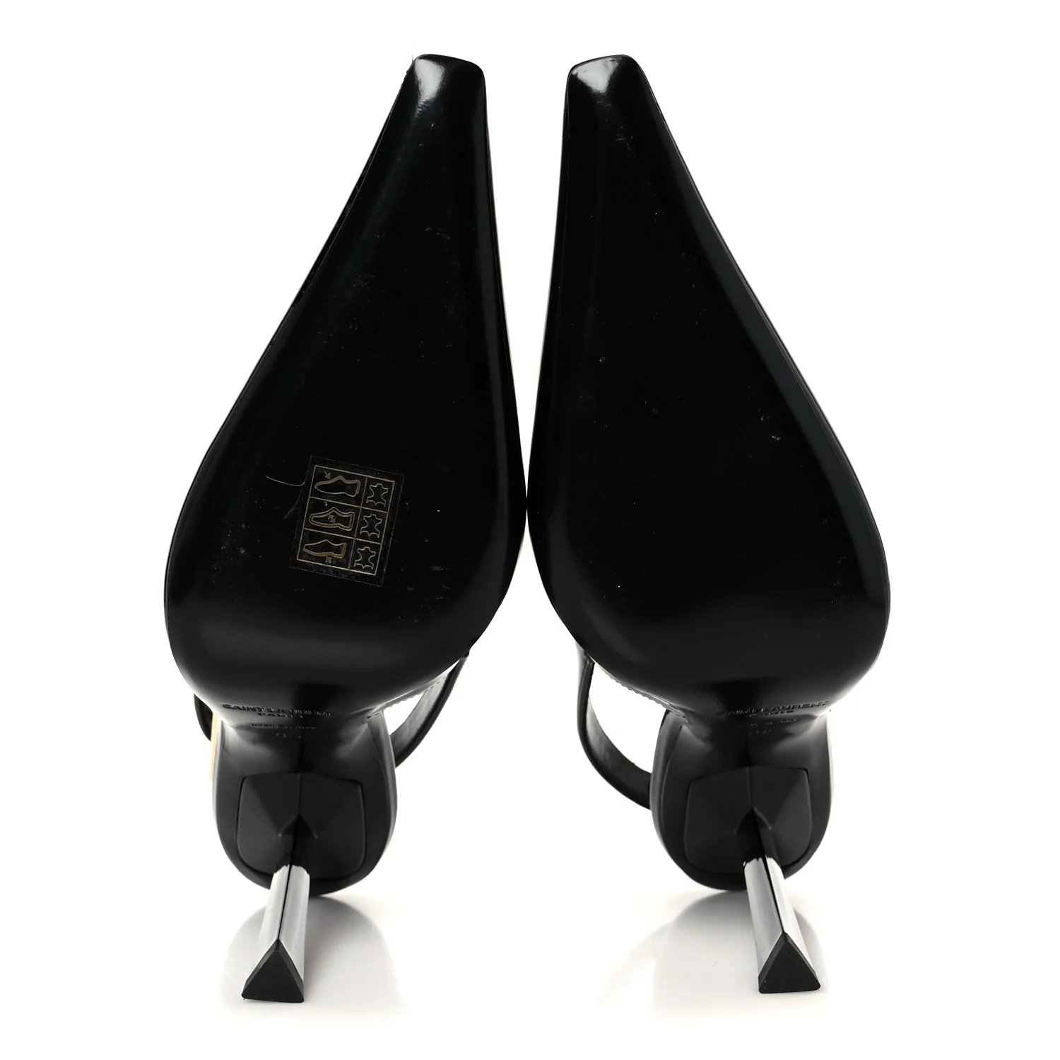 Glazed Calfskin Lee Slingback Pumps 35 Black - Image 6