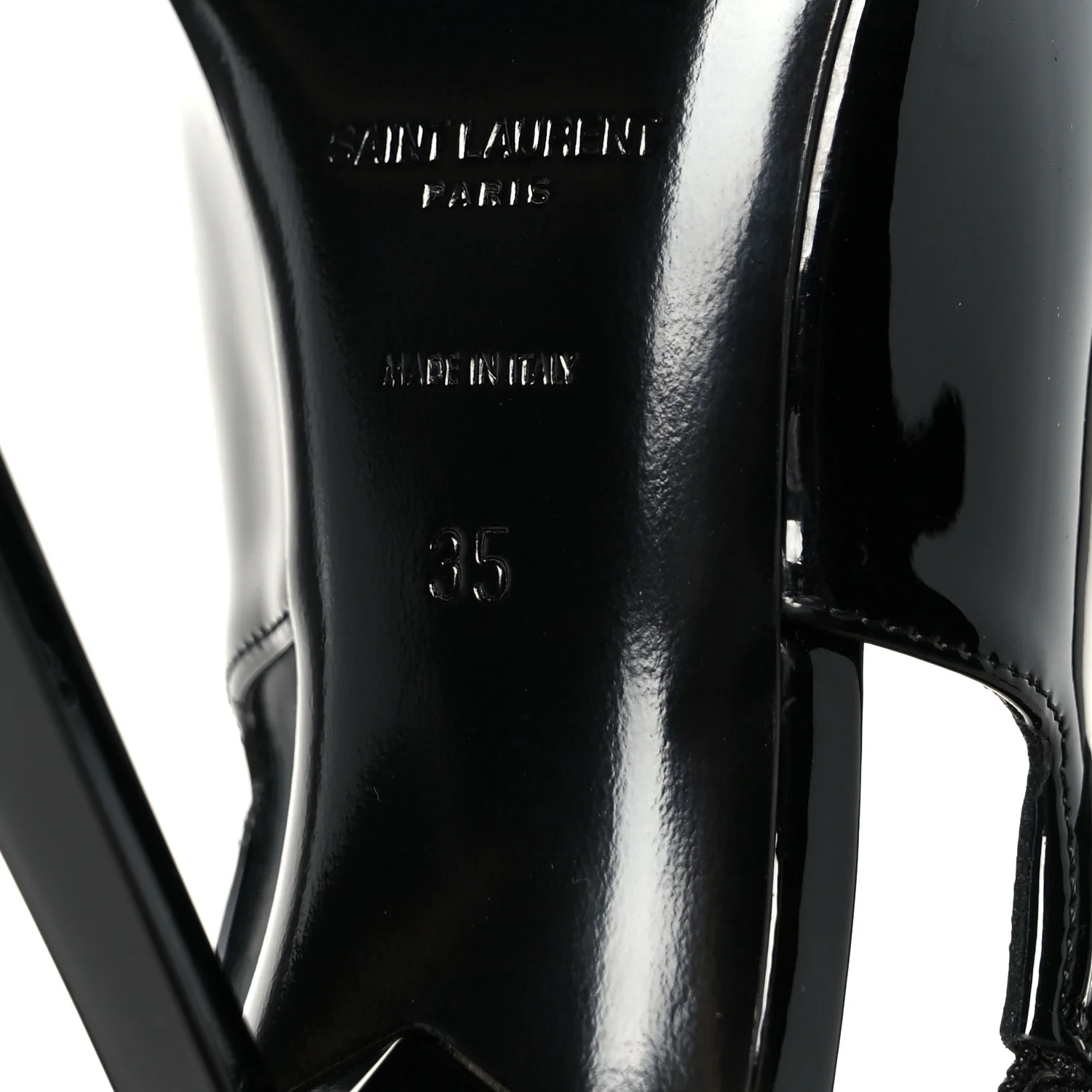 Glazed Calfskin Lee Slingback Pumps 35 Black - Image 8
