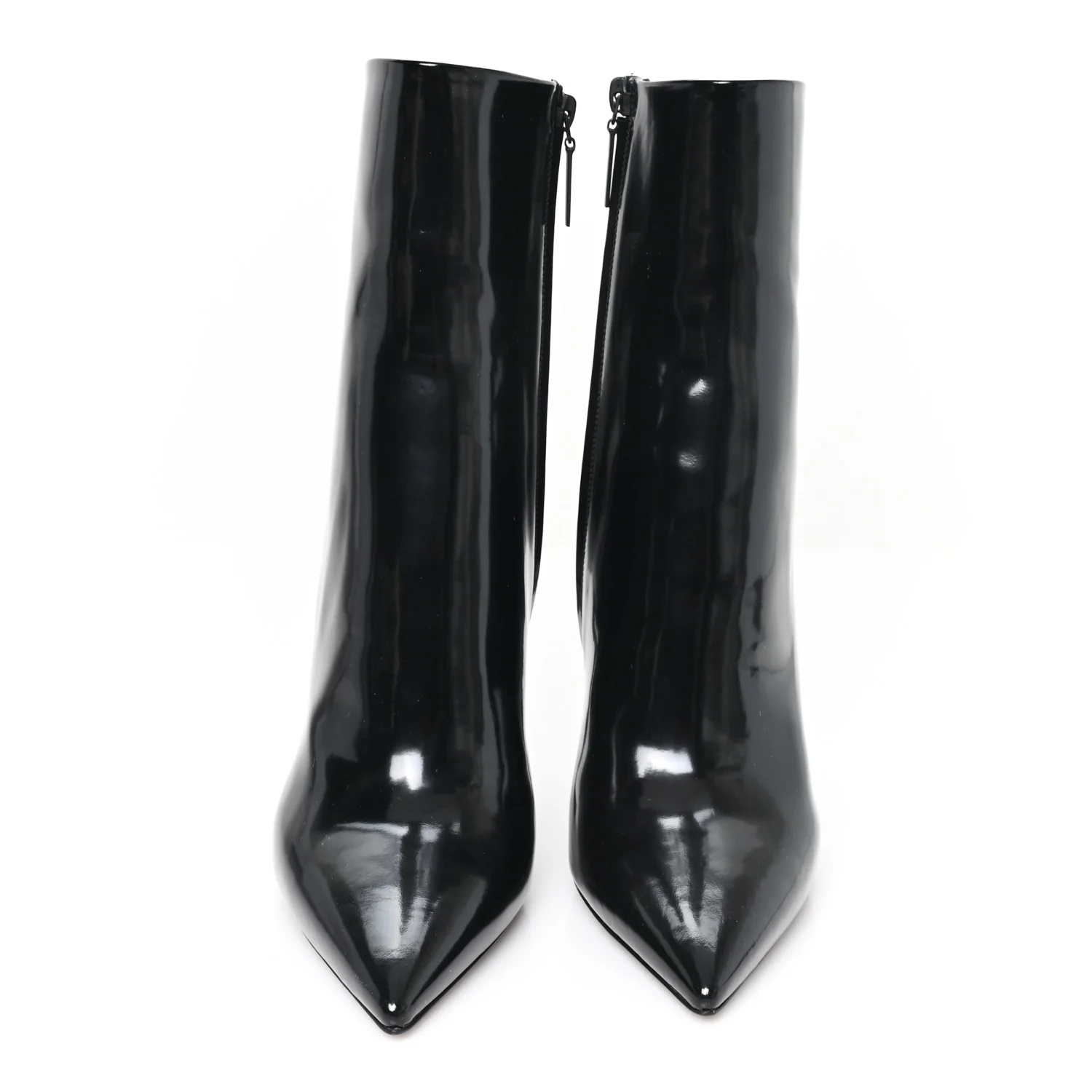 Glazed Calfskin Opyum Ankle Boots 40 Black - Image 3