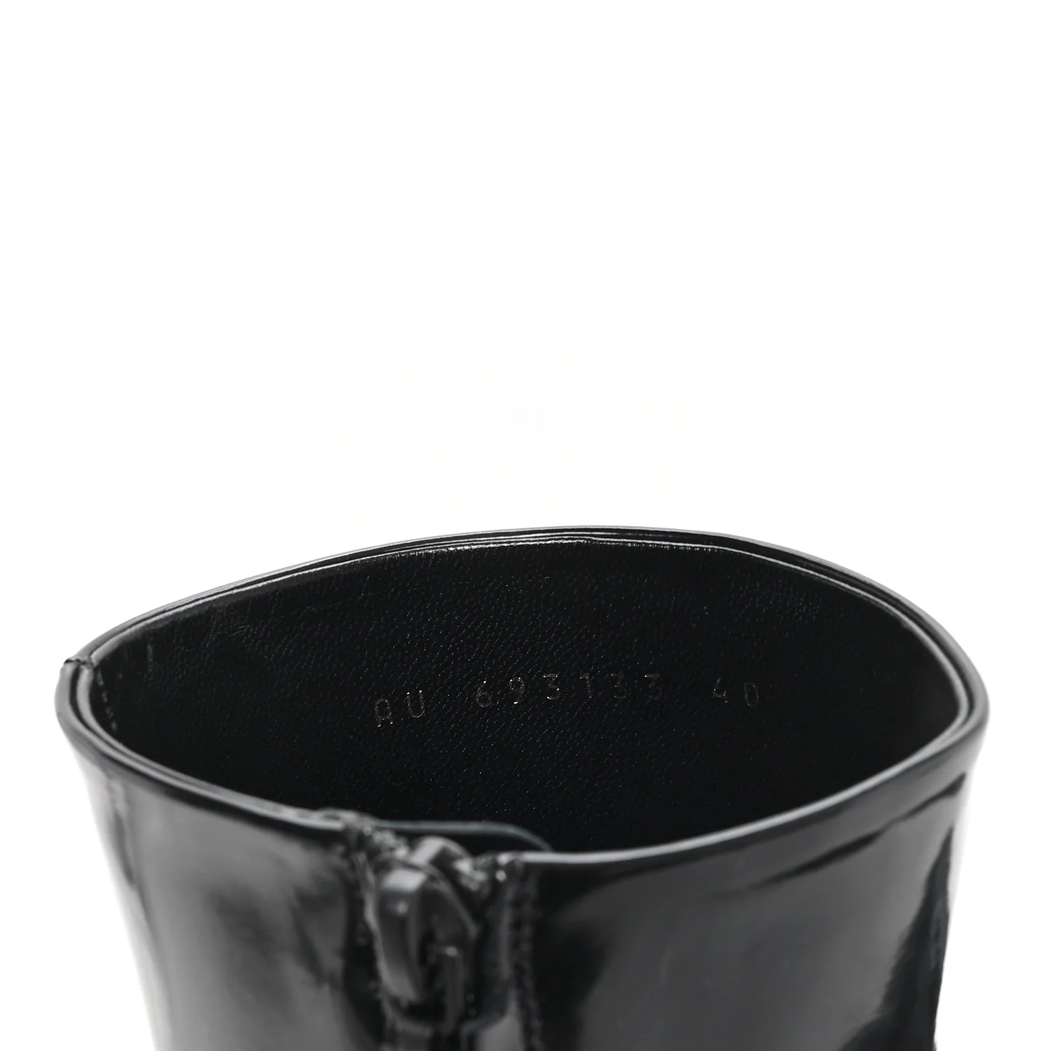 Glazed Calfskin Opyum Ankle Boots 40 Black - Image 9