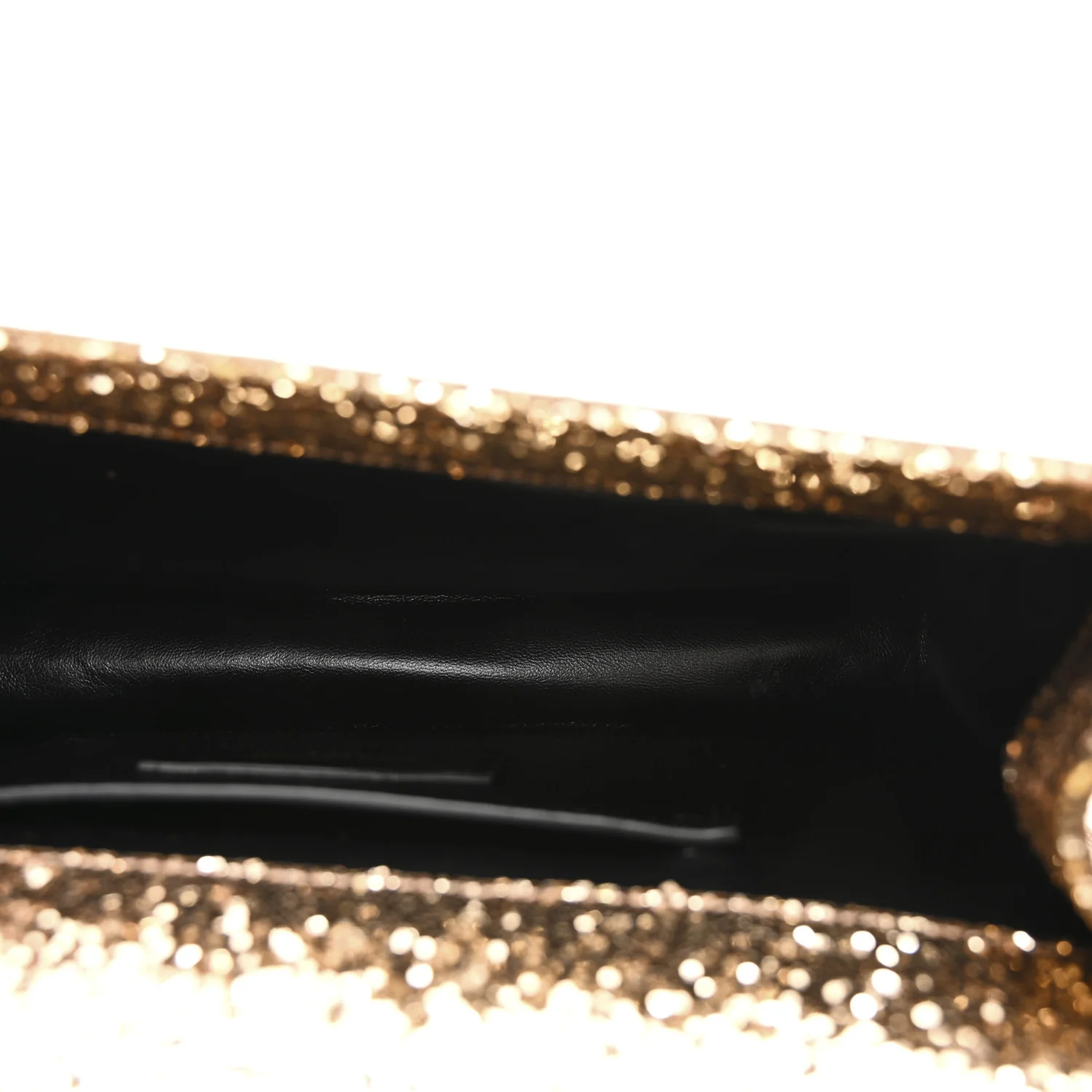 Glitter Classic Kate Monogram Clutch Gold - Image 5