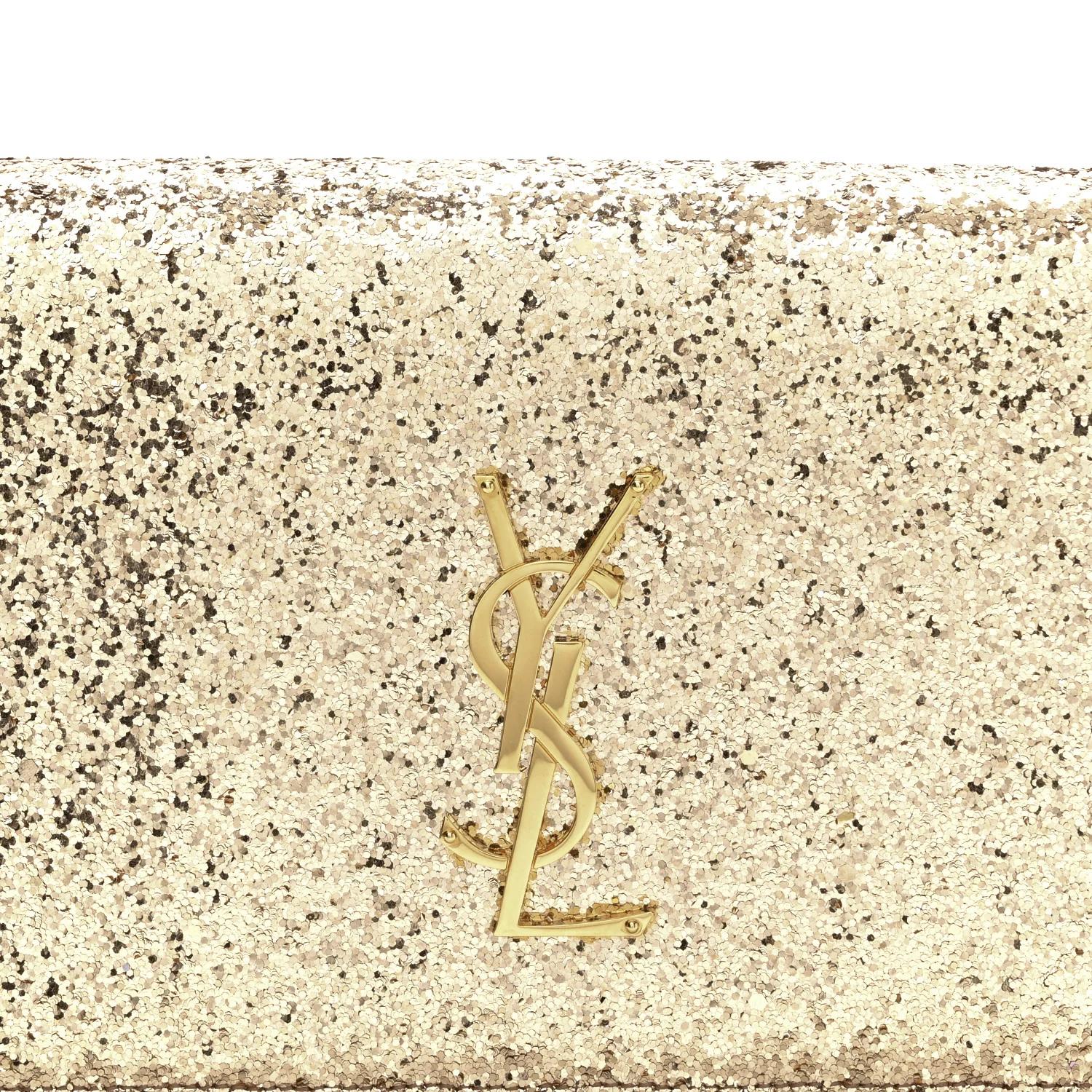 Glitter Classic Kate Monogram Clutch Gold - Image 7