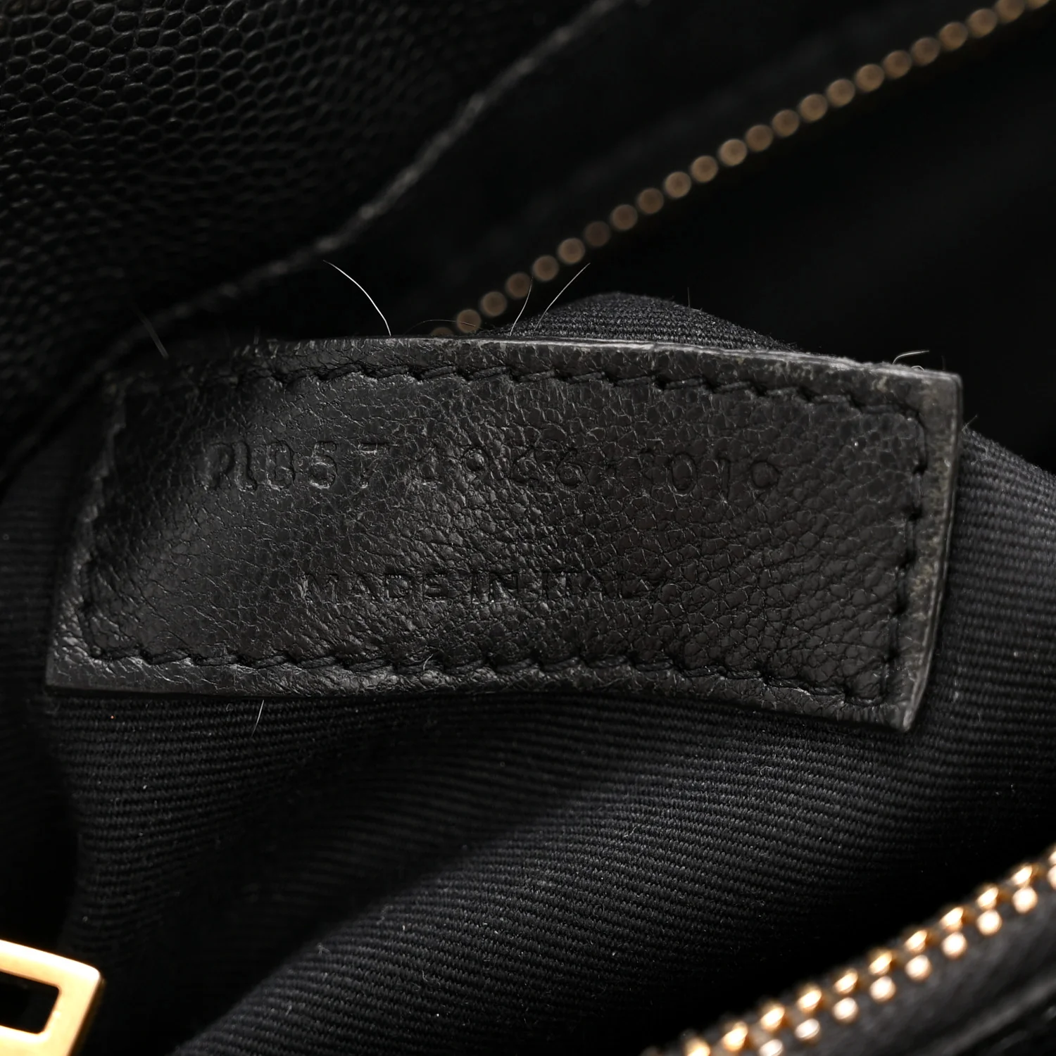 Grain de Poudre Calfskin Y Quilted Monogram Medium Loulou Chain Satchel Black - Image 7