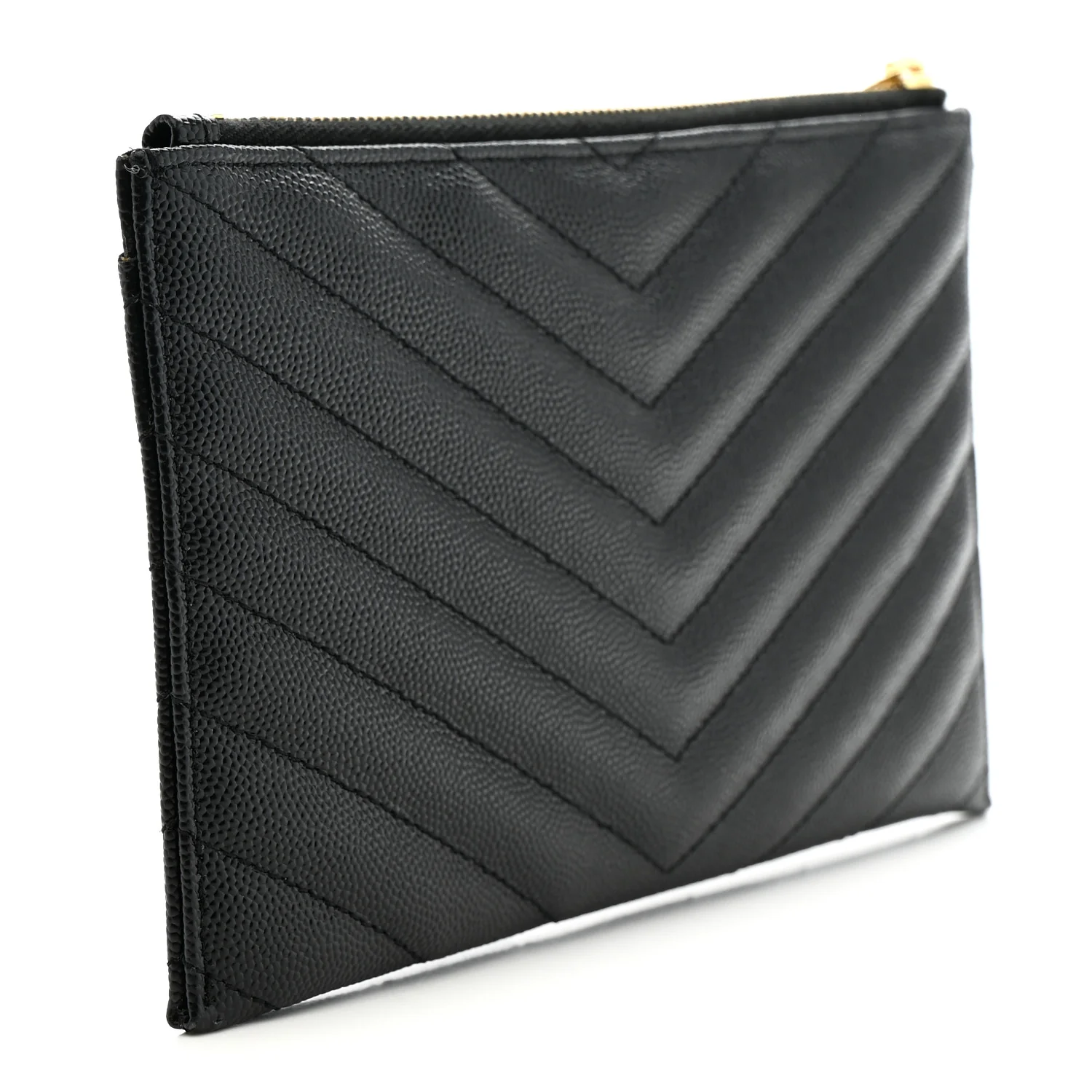 Grain De Poudre Chevron Monogram Bill Pouch Black - Image 3