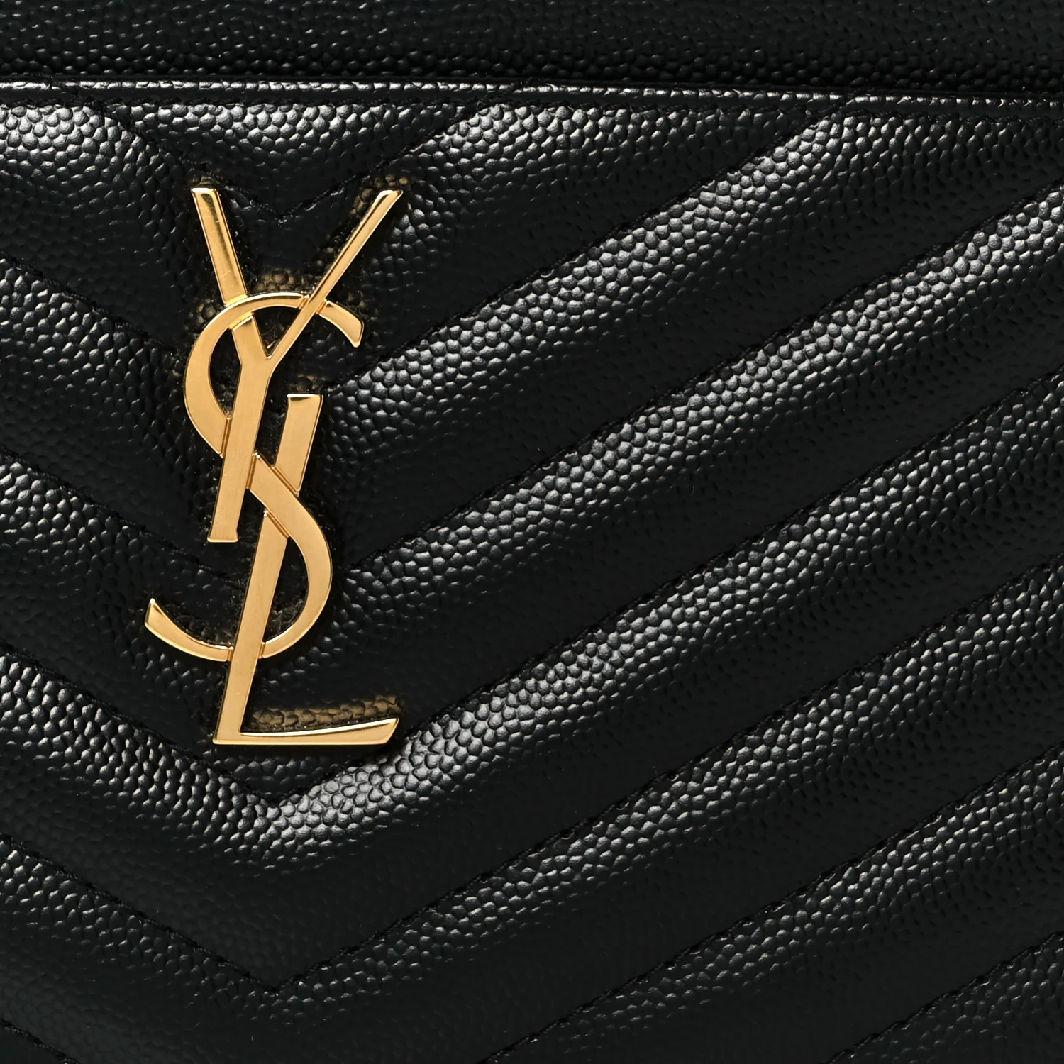 Grain De Poudre Chevron Monogram Bill Pouch Black - Image 8