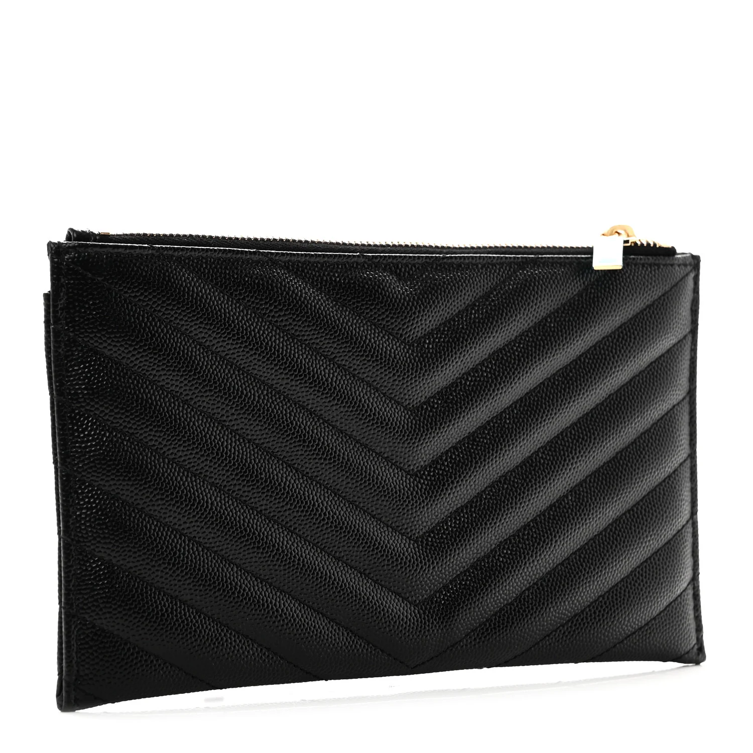 Grain De Poudre Chevron Monogram Bill Pouch Black - Image 3