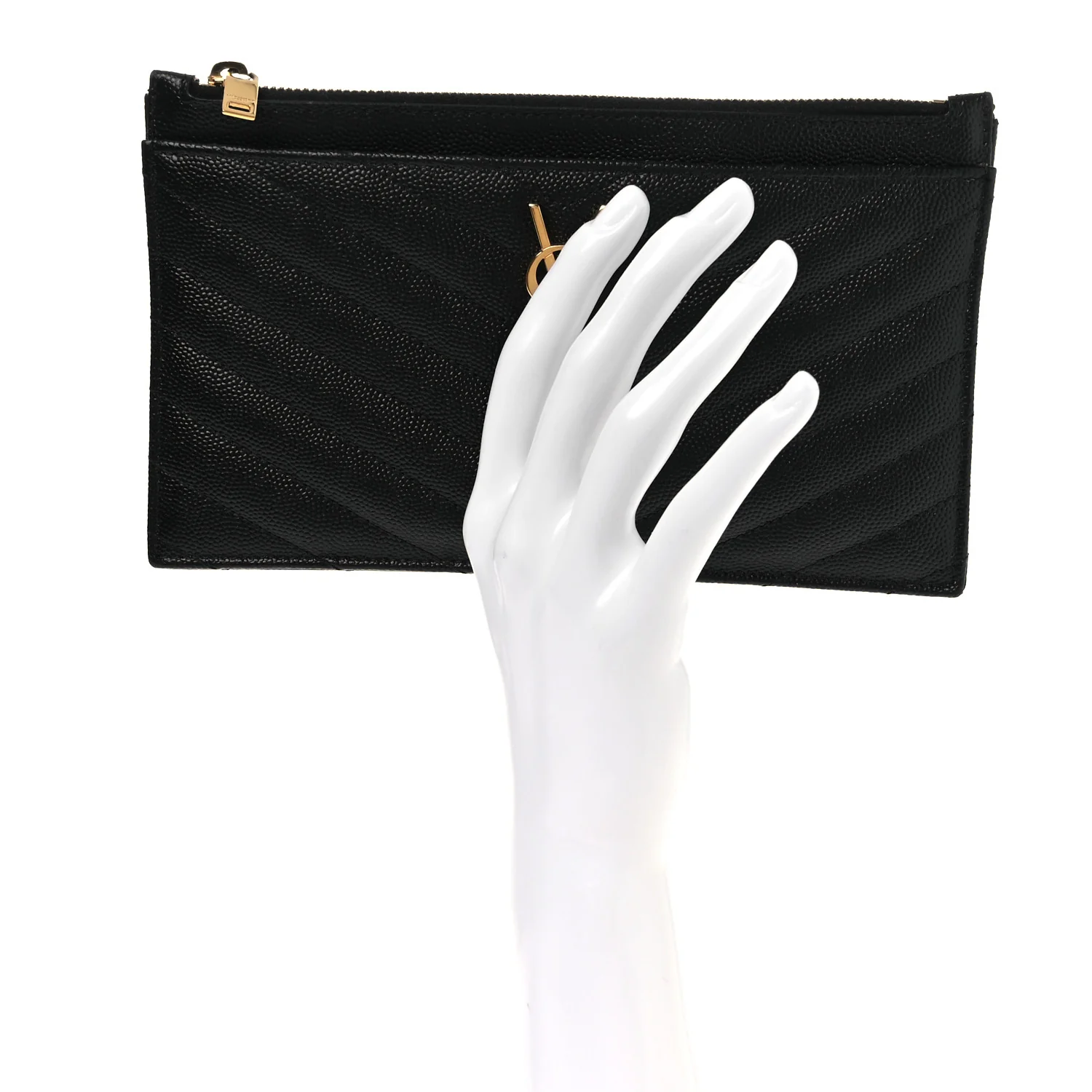 Grain De Poudre Chevron Monogram Bill Pouch Black - Image 2