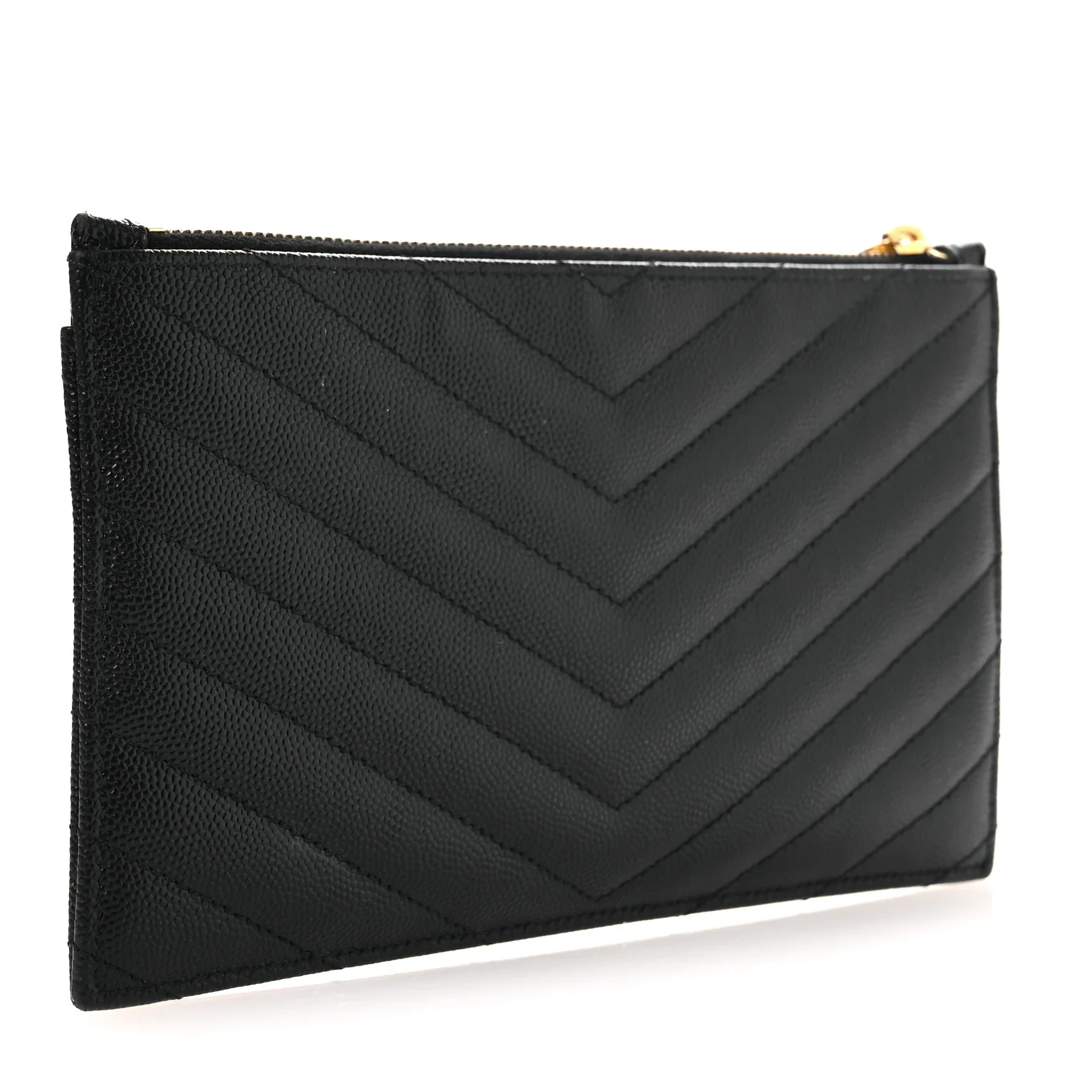 Grain De Poudre Chevron Monogram Bill Pouch Black - Image 3