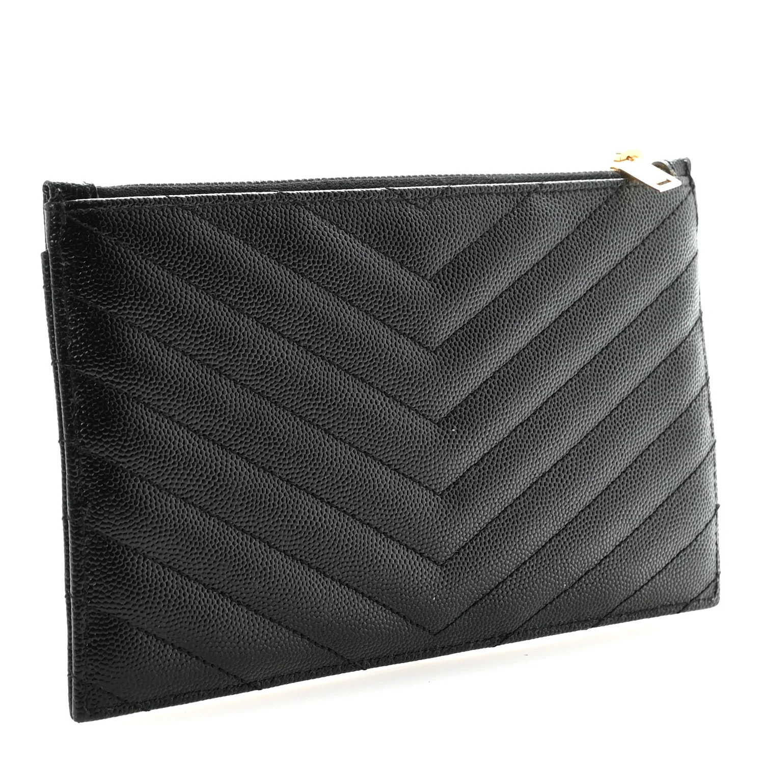 Grain De Poudre Chevron Monogram Bill Pouch Black - Image 3