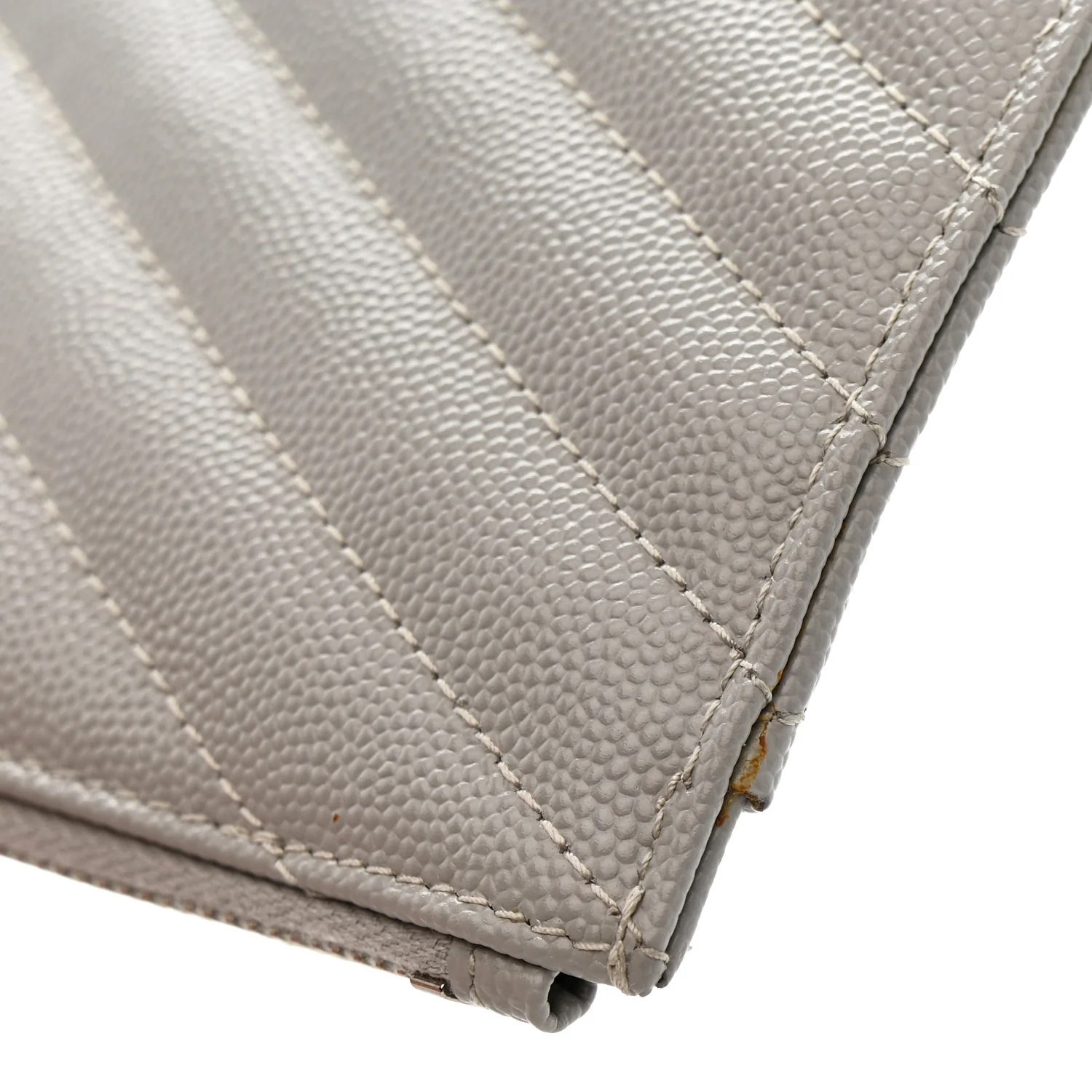 Grain De Poudre Chevron Monogram Bill Pouch Granite - Image 10