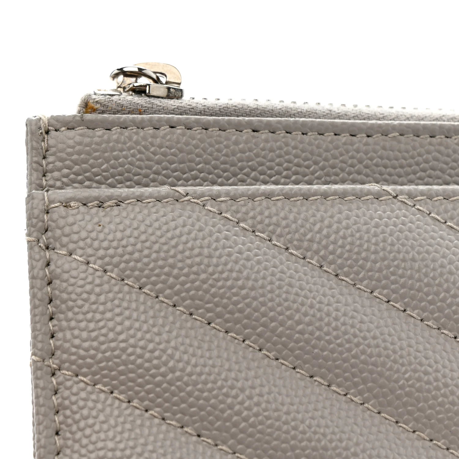 Grain De Poudre Chevron Monogram Bill Pouch Granite - Image 8