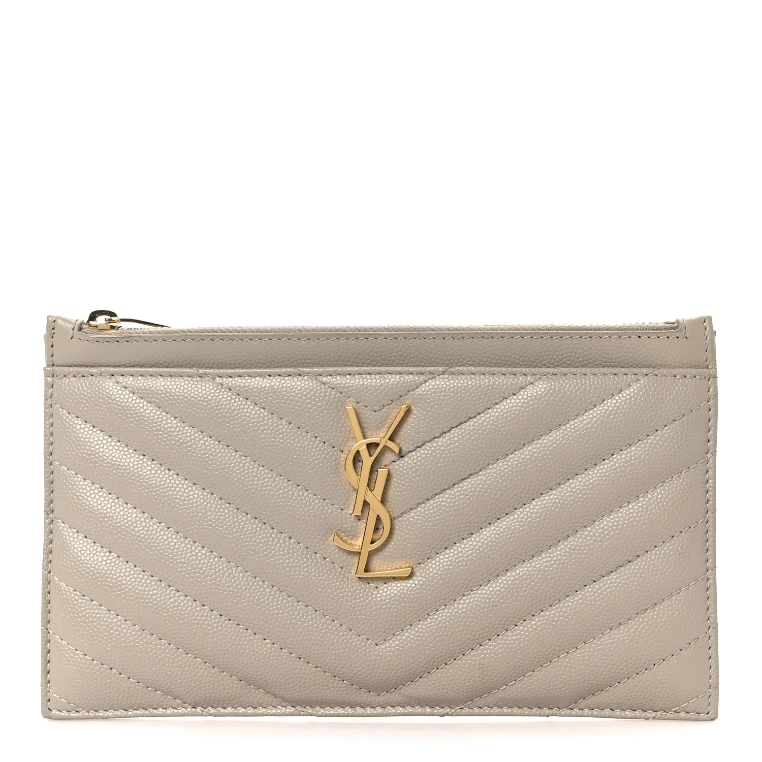 Grain De Poudre Chevron Monogram Bill Pouch Sea Salt