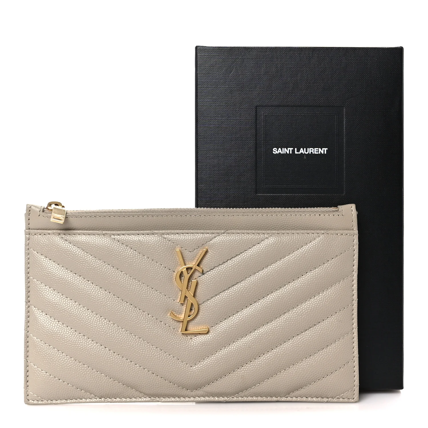 Grain De Poudre Chevron Monogram Bill Pouch Sea Salt - Image 9