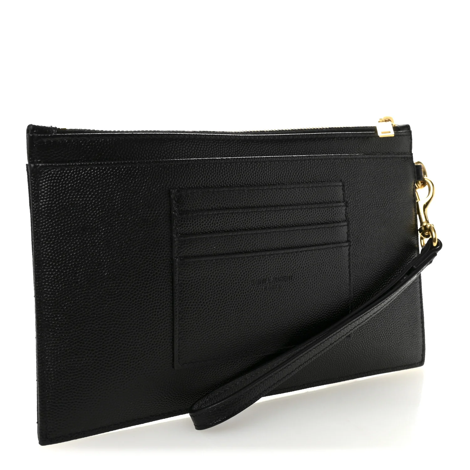 Grain De Poudre Chevron Monogram Large Bill Pouch Black - Image 3