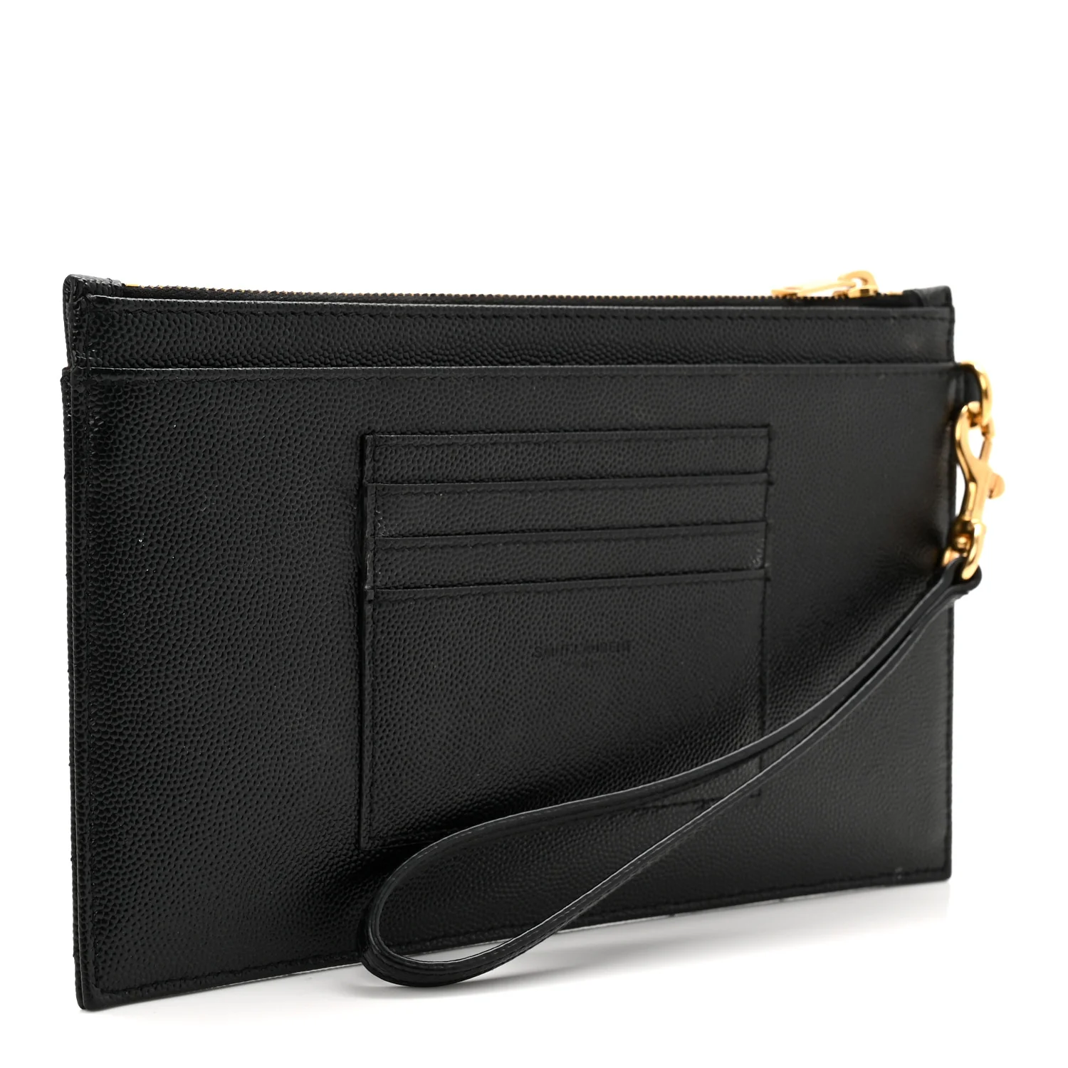 Grain De Poudre Chevron Monogram Large Bill Pouch Black - Image 3