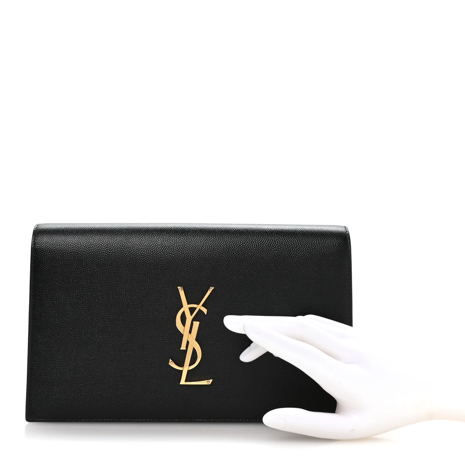 Grain De Poudre Classic Monogram Kate Clutch Black - Image 2