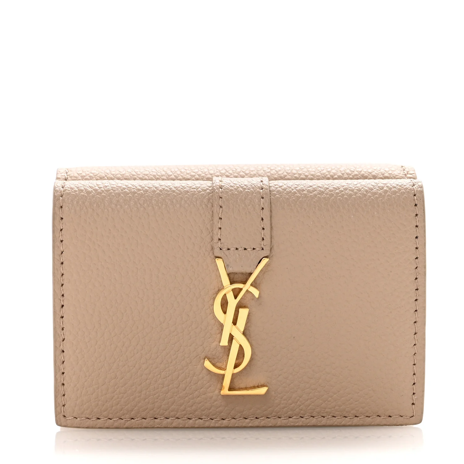 Grain De Poudre Compact Fold Wallet Dark Beige