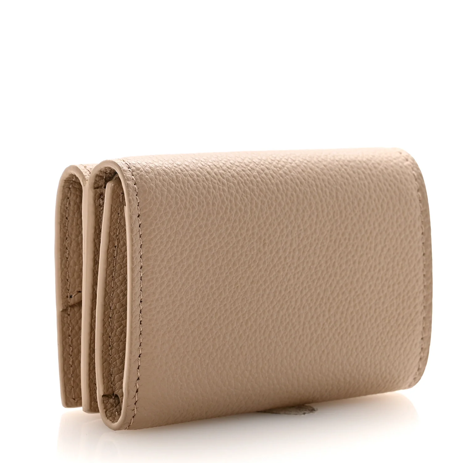 Grain De Poudre Compact Fold Wallet Dark Beige - Image 3