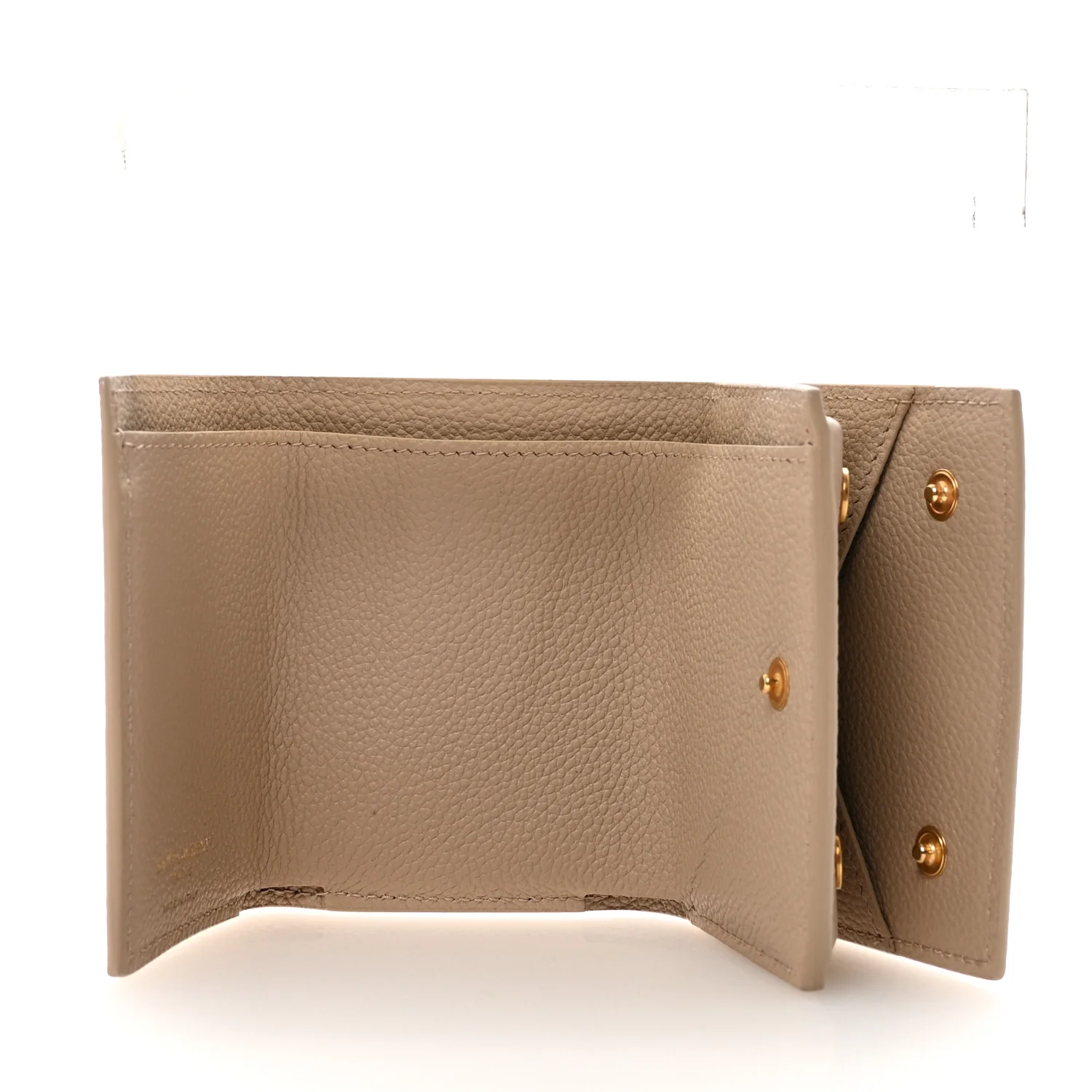 Grain De Poudre Compact Fold Wallet Dark Beige - Image 5