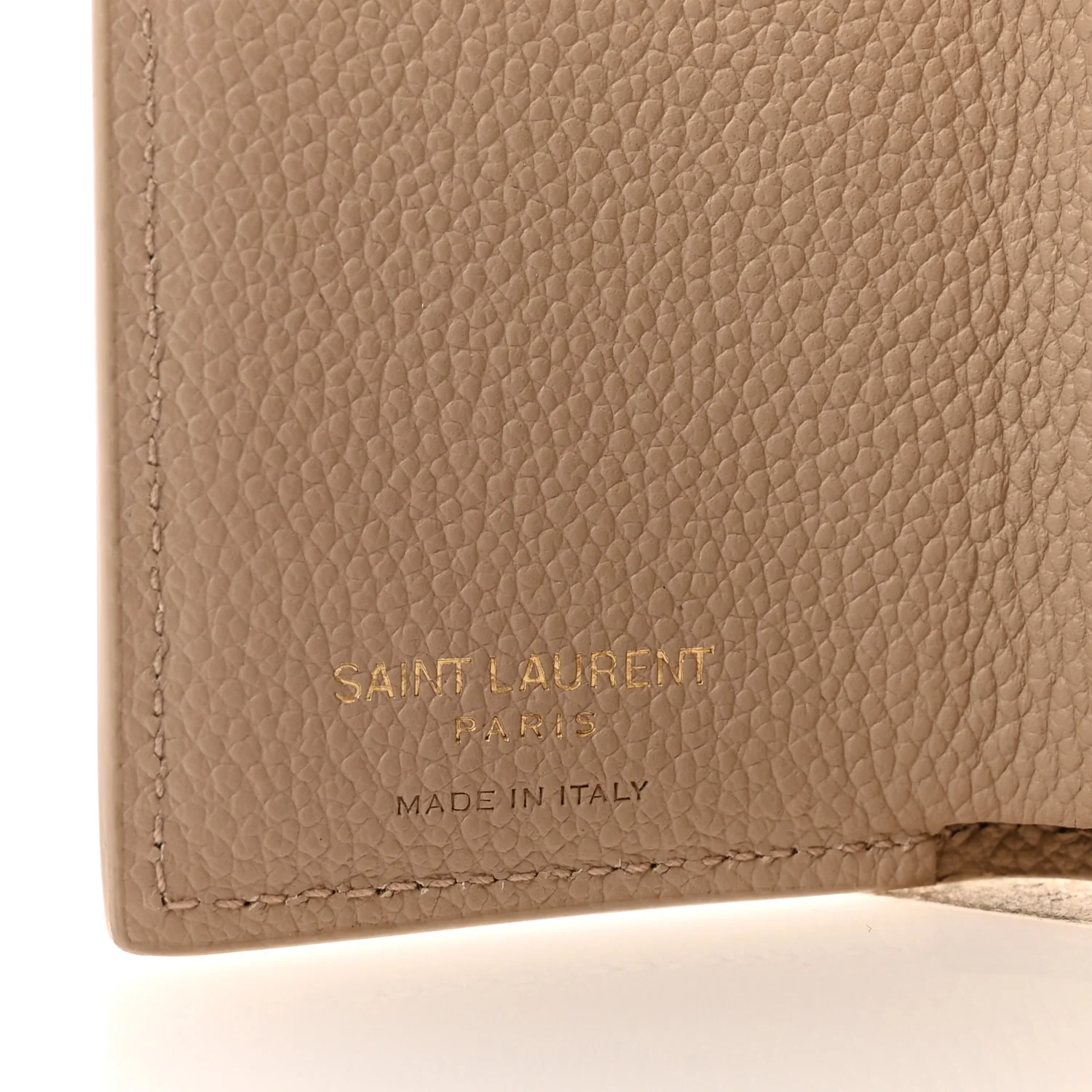 Grain De Poudre Compact Fold Wallet Dark Beige - Image 6