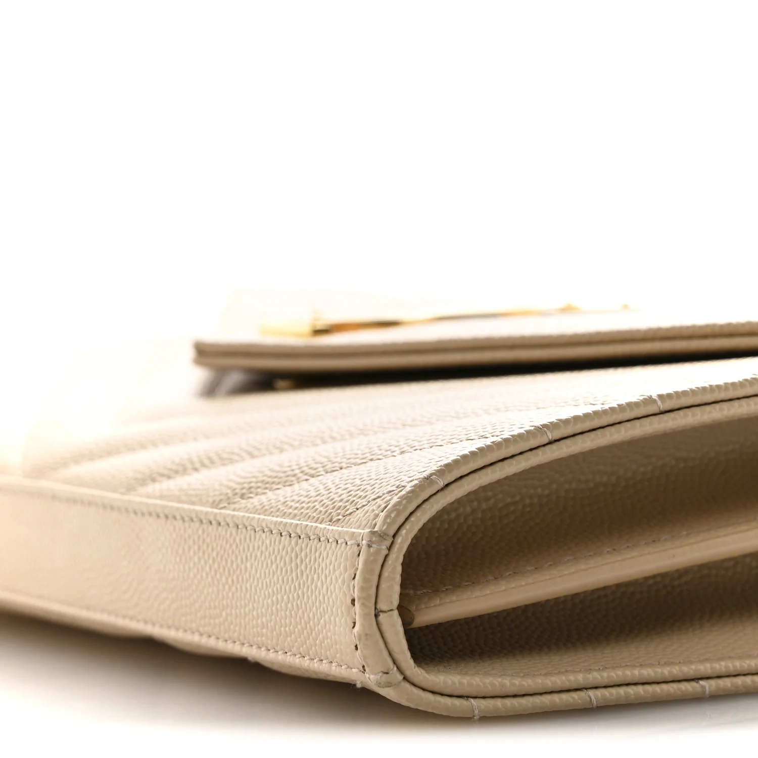 Grain De Poudre Matelasse Chevron Cassandre Chain Wallet Nude Powder - Image 10